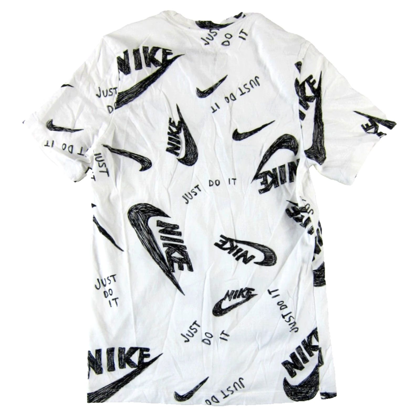 Nike Nike Tee Just Do It White Black Swoosh Crew Neck Short Sleeve T-Shirt Men Small Size US S / EU 44-46 / 1 - 2 Thumbnail