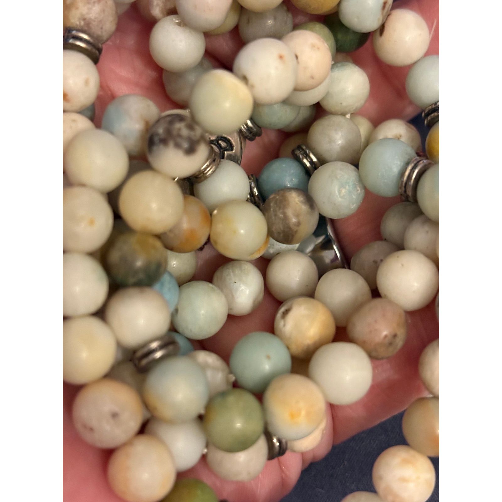 Other Vintage Elastic Amazonite Necklace 37 Inch Necklace Size ONE SIZE - 3 Thumbnail
