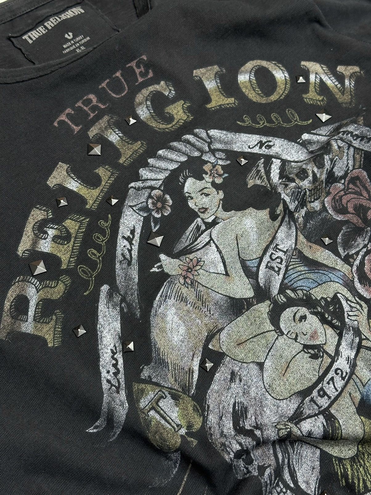 True Religion Vintage True Religion T-shirt Y2k Made USA Evisu japanese Size XL / US 12-14 / IT 48-50 - 9 Thumbnail