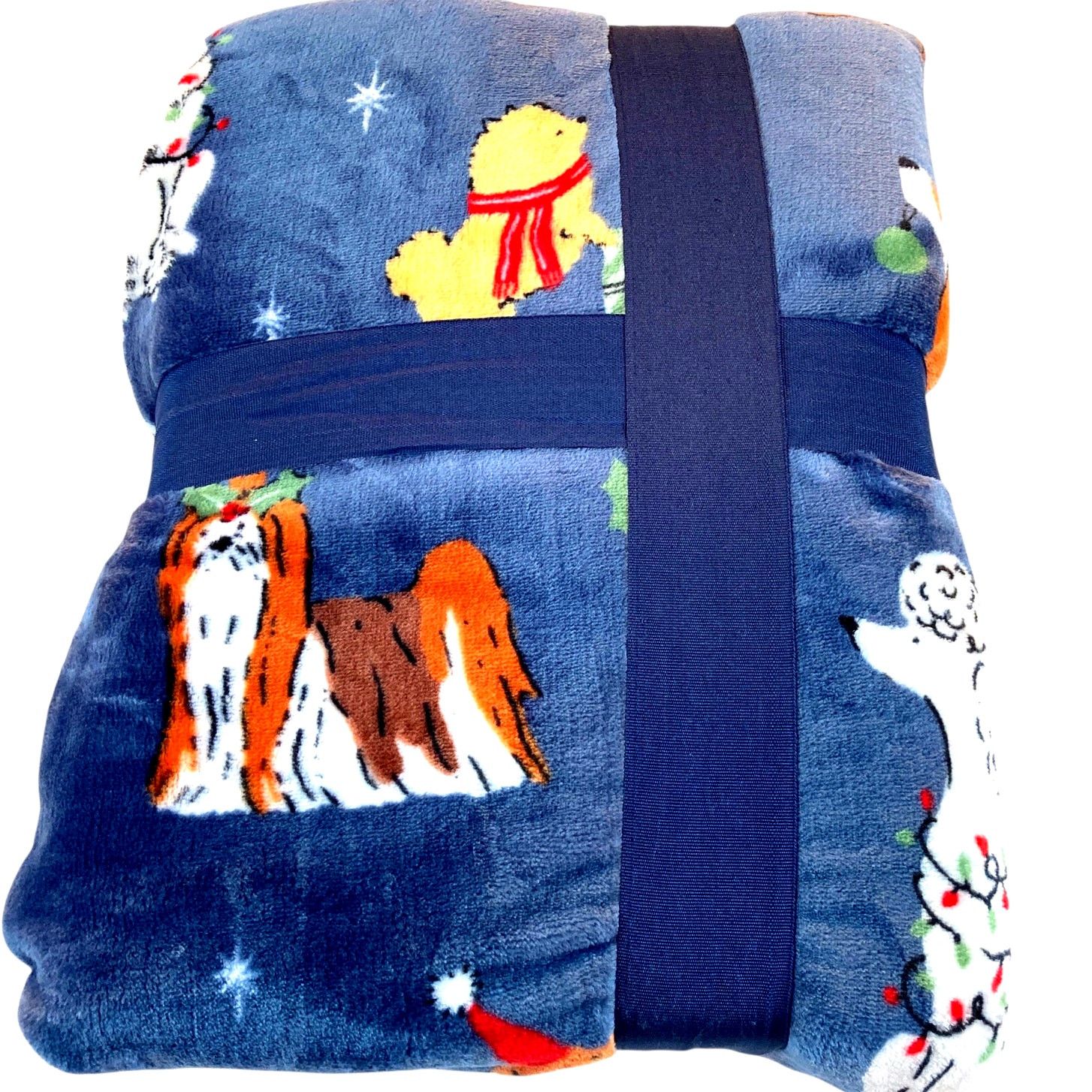 Other Dogs Puppies Throw 60x70 Blue Multi Breeds Members Mark NWT Size ONE SIZE - 3 Thumbnail
