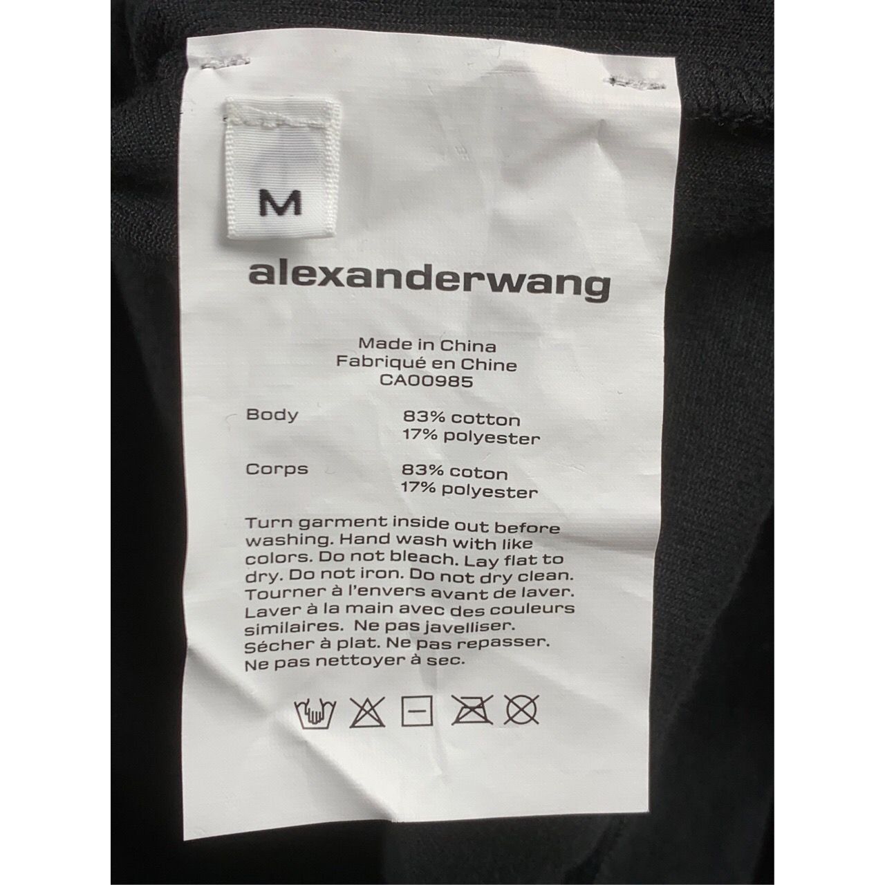 Alexander Wang Alexander Wang.T Black Velvet Long-Sleeve Logo Embroidered S Size M / US 6-8 / IT 42-44 - 6 Thumbnail
