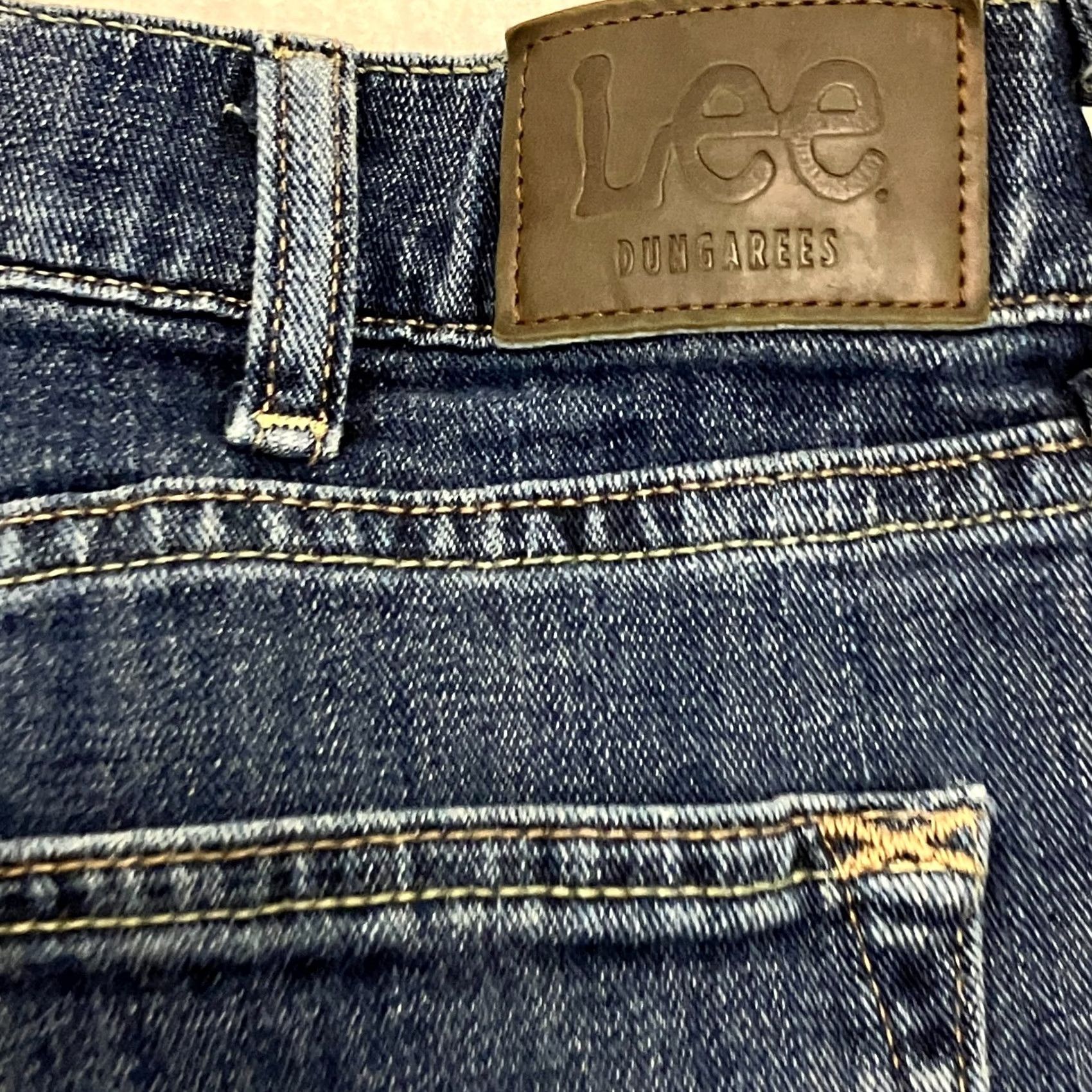 Lee Lee Dungarees Jeans Mens 36W 32L Blue Slim Straight Fit Denim Size US 36 / EU 52 - 6 Thumbnail