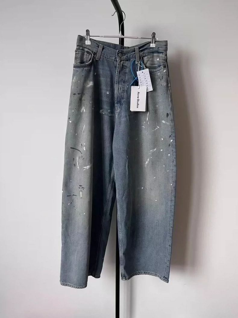 Acne Studios acne studios Loose-fitting distressed jeans made of mud-dy Size US 34 / EU 50 - 1 Thumbnail