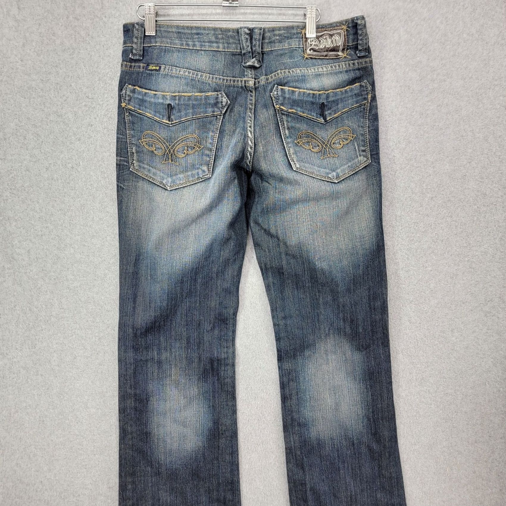 Denime Adiktd Jeans Women’s 8 w30 Blue Denim Designer Wide-Leg 90s Bohemian Rock Jeans Size 30" / US 8 / IT 44 - 6 Thumbnail