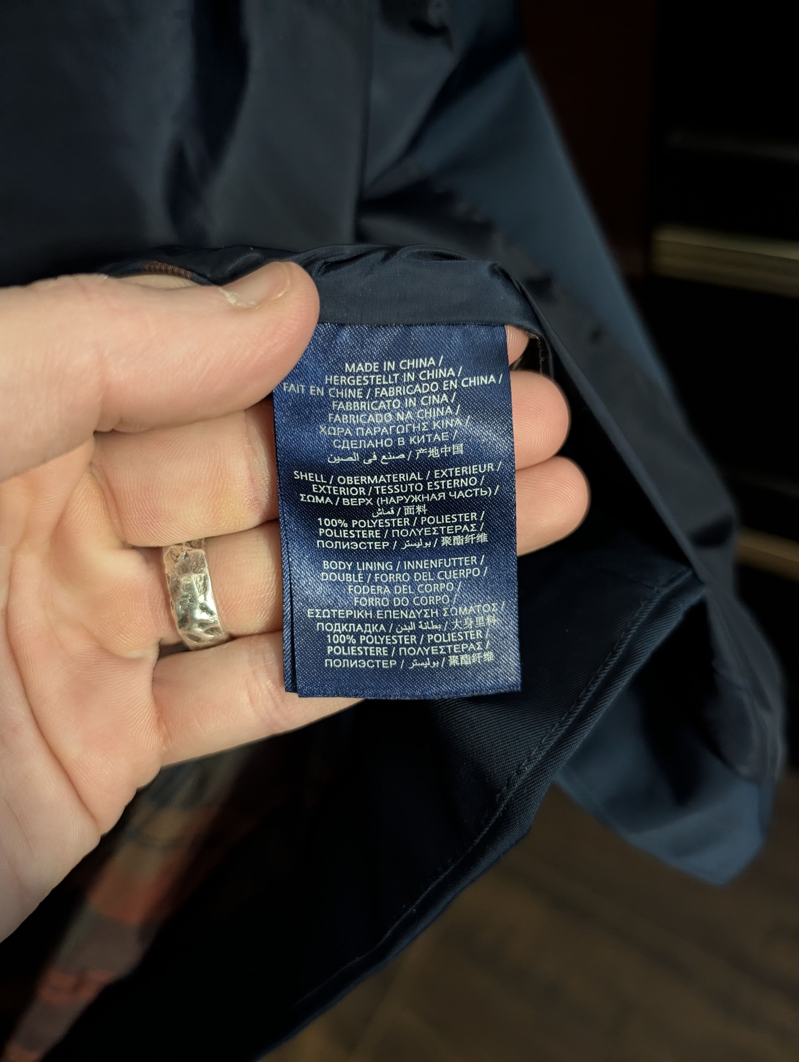 Gant Navy blue nylon zip-up tech hooded rain coat plaid Small Size US S / EU 44-46 / 1 - 17 Thumbnail