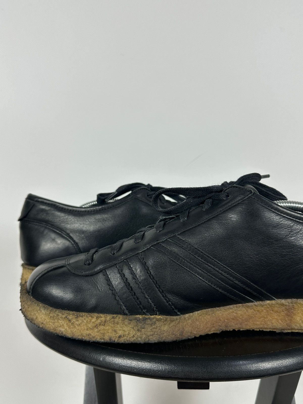 Designer Zeha Berlin Low Top Black Leather Sneakers Size US 13 / EU 46 - 20 Thumbnail