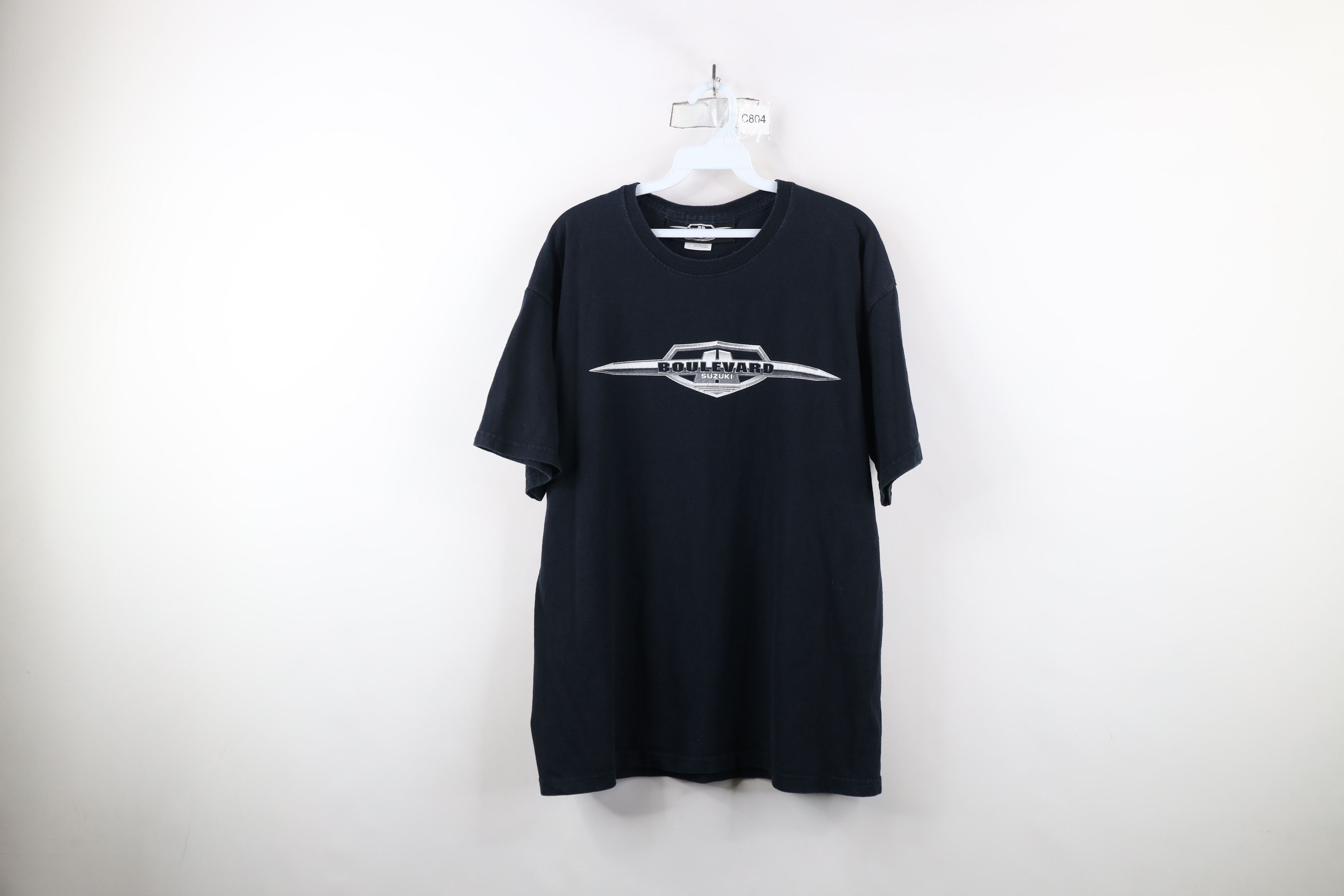Vintage Vintage Spell Out Boulevard Suzuki Motorcycle Racing T-Shirt Size US L / EU 52-54 / 3 - 1 Thumbnail