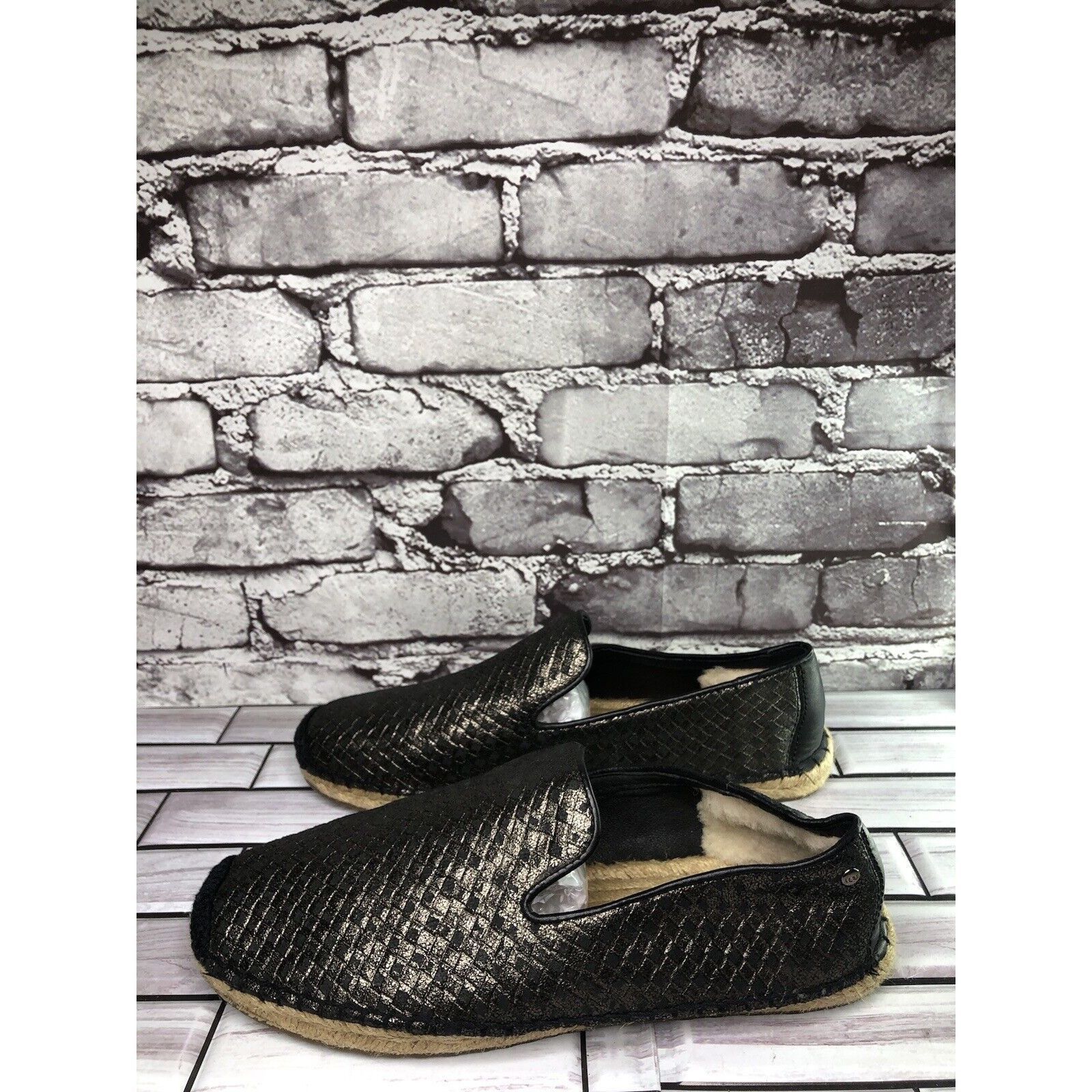 Ugg UGG Australia Sandrinne Black Metallic Basket Espadrilles Sh Size US 9 / IT 39 - 16 Thumbnail
