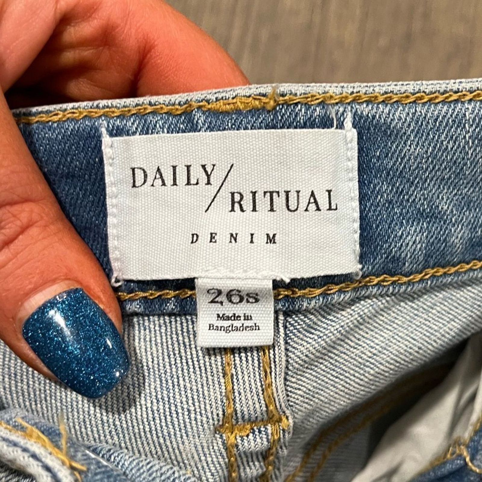 & Other Stories NWT Daily Ritual Denim Womens Skinny Mid-Rise Jeans Size 26S Size 26" / US 2 / IT 38 - 6 Thumbnail