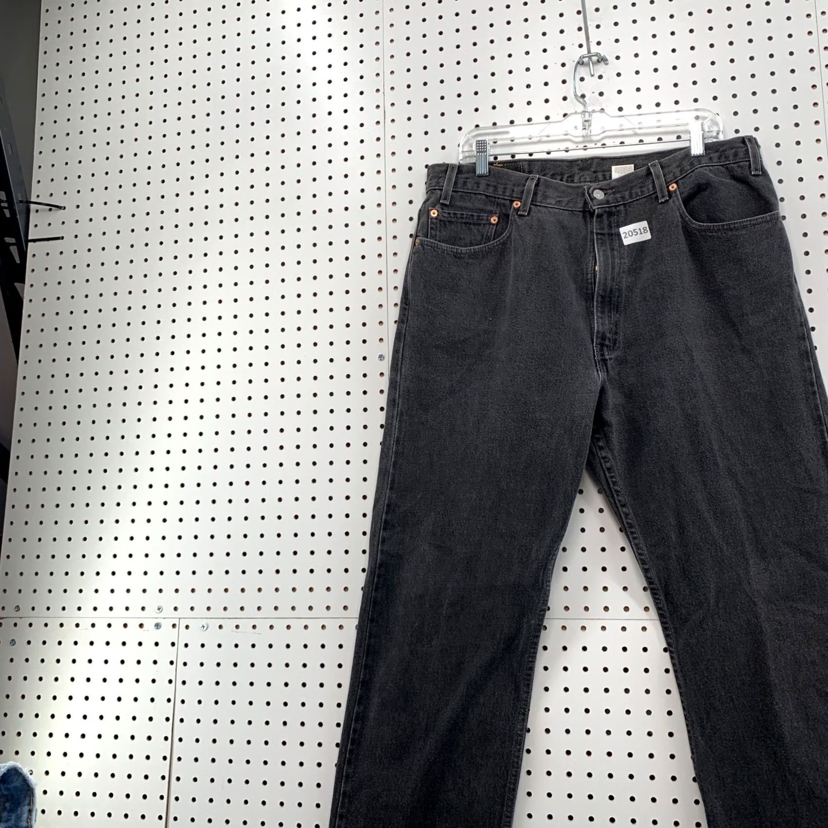 Levi's VINTAGE Levi's 505 Black Denim Jeans Mens Straight Regular 35x34 90s Theme Leather? Size US 38 / EU 54 - 3 Thumbnail