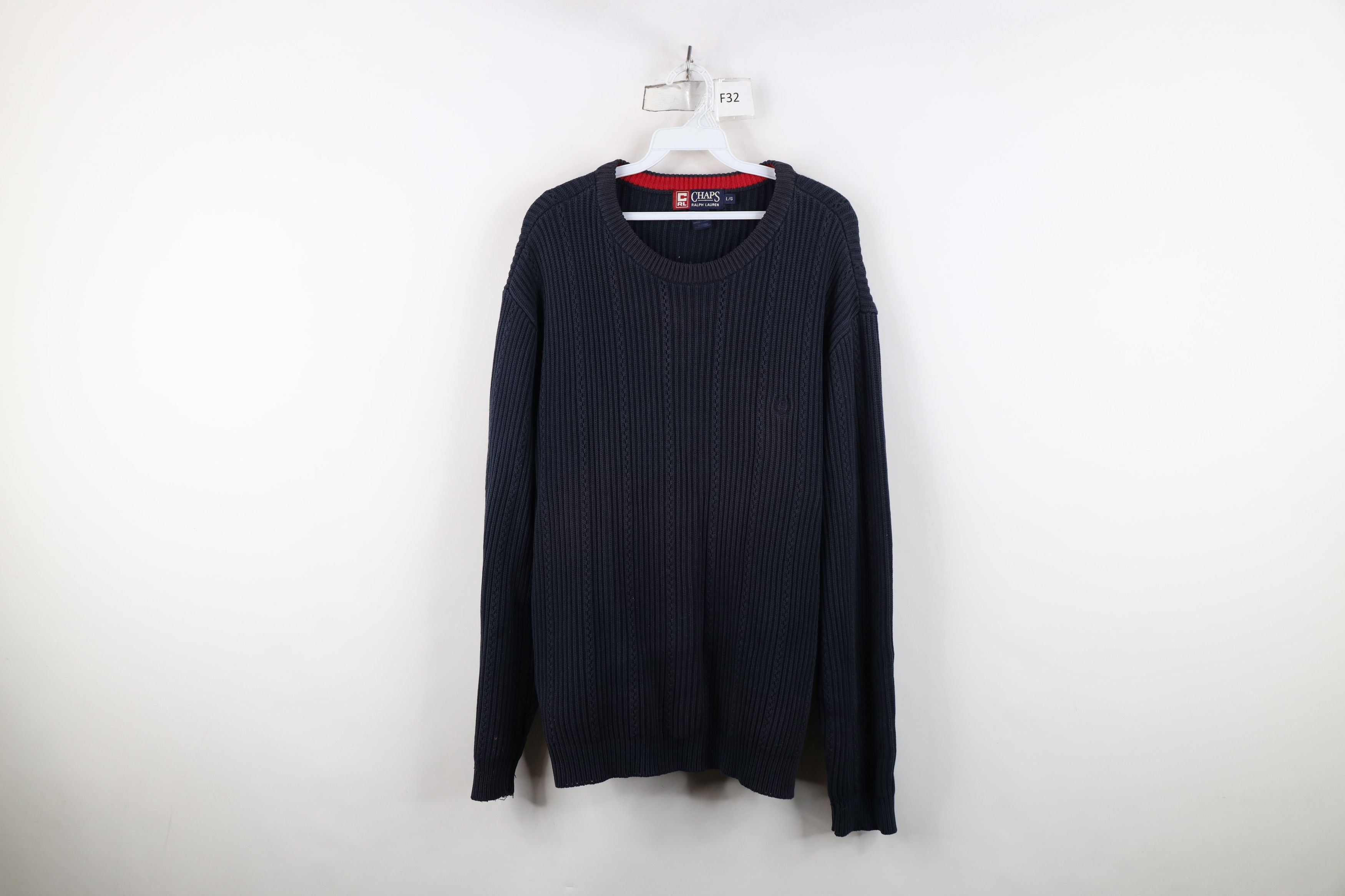 Ralph Lauren Vintage 90s Chaps Ralph Lauren Ribbed Knit Sweater Size US L / EU 52-54 / 3 - 1 Thumbnail