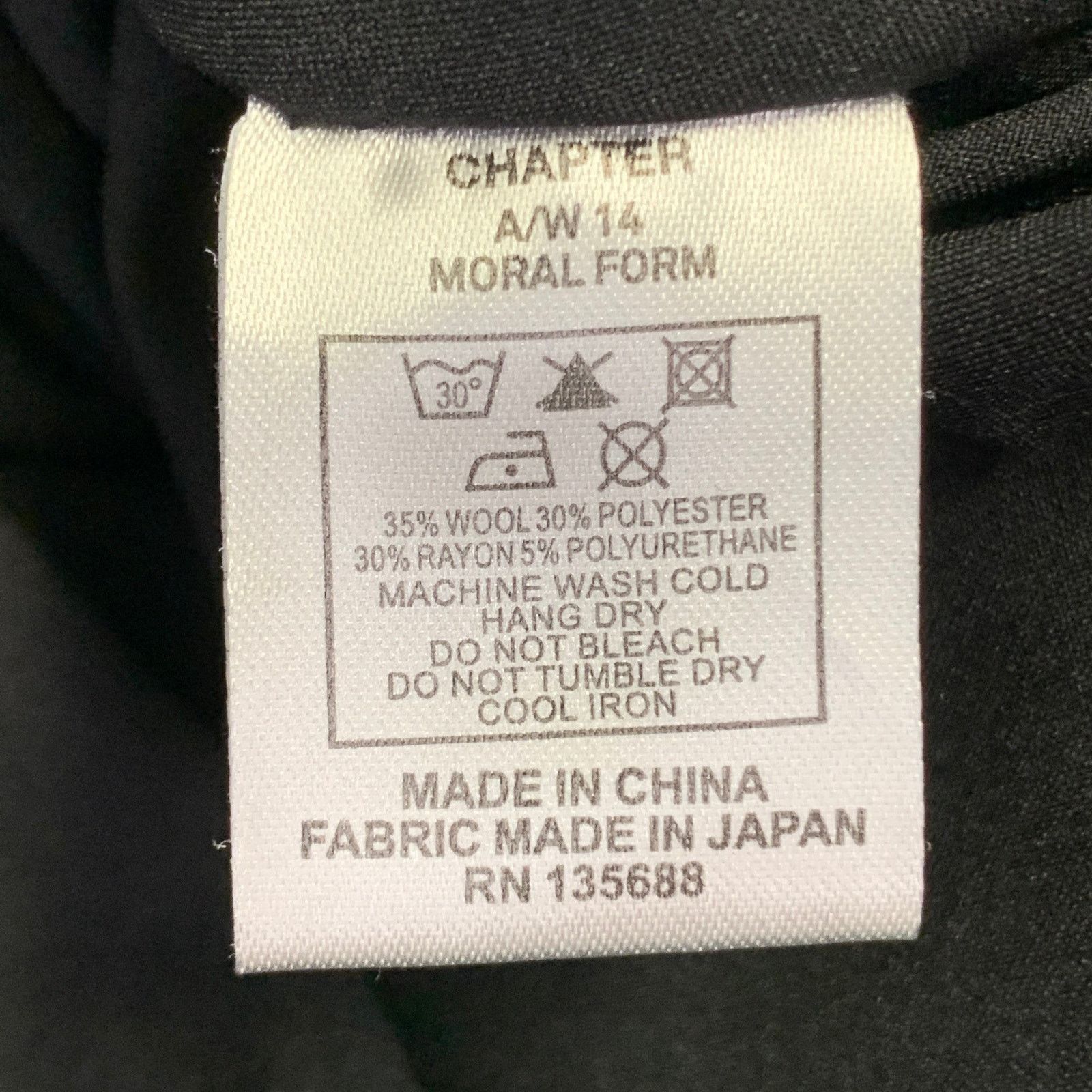 Chapter CH Charcoal Grey Wool Twill Layered Button Fly Casual Pants Size US 32 / EU 48 - 6 Thumbnail