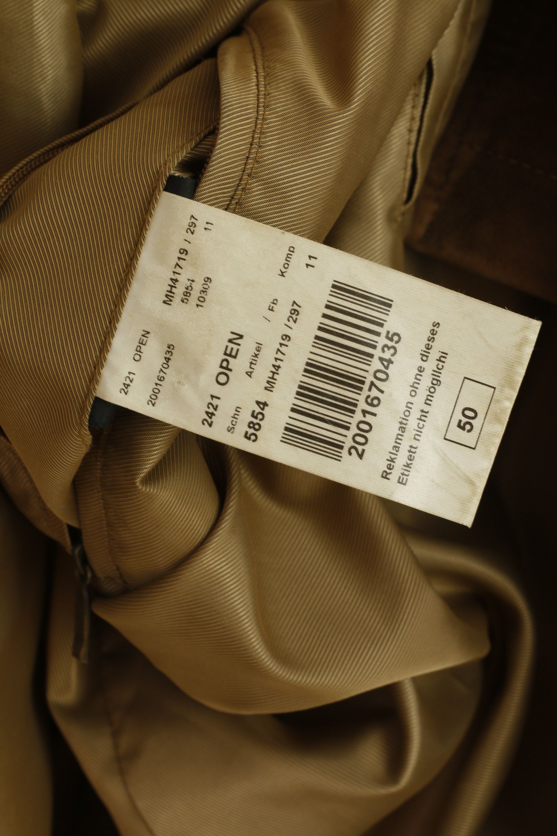 Milestone Milestone Men 50 M Jacket Brown Goat Leather 9698 Size US M / EU 48-50 / 2 - 5 Thumbnail
