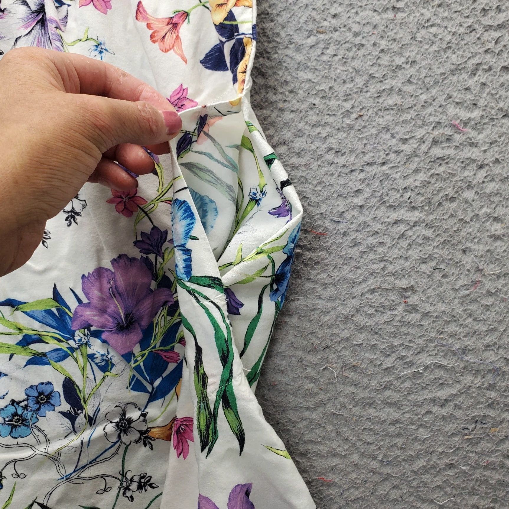 J. Jill J. Jill Women Size S Multicolor Floral Rayon Pleated Wide Strap Crew Neck Sheath Dress Size S / US 4 / IT 40 - 5 Thumbnail