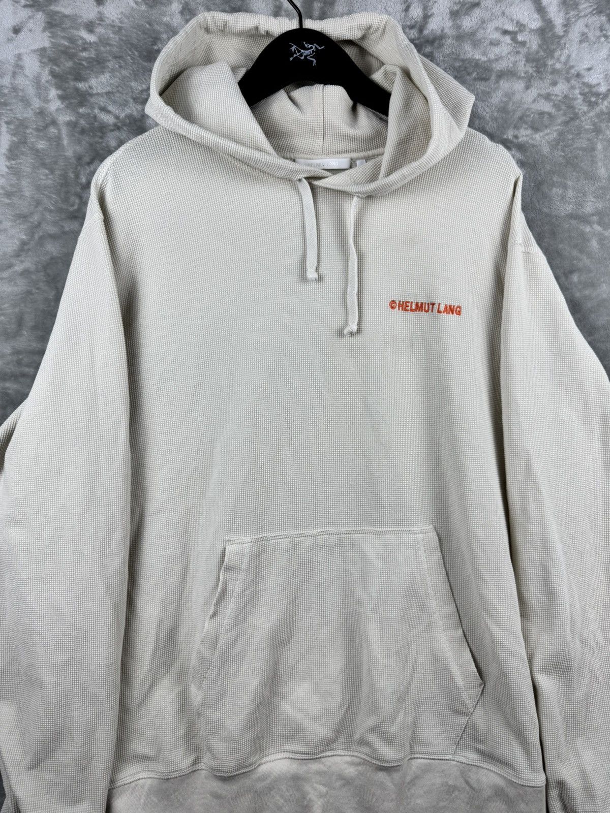 Helmut Lang Helmut Lang Waffle Knit Pull Over Hoodie Mens Large Size US L / EU 52-54 / 3 - 1 Thumbnail
