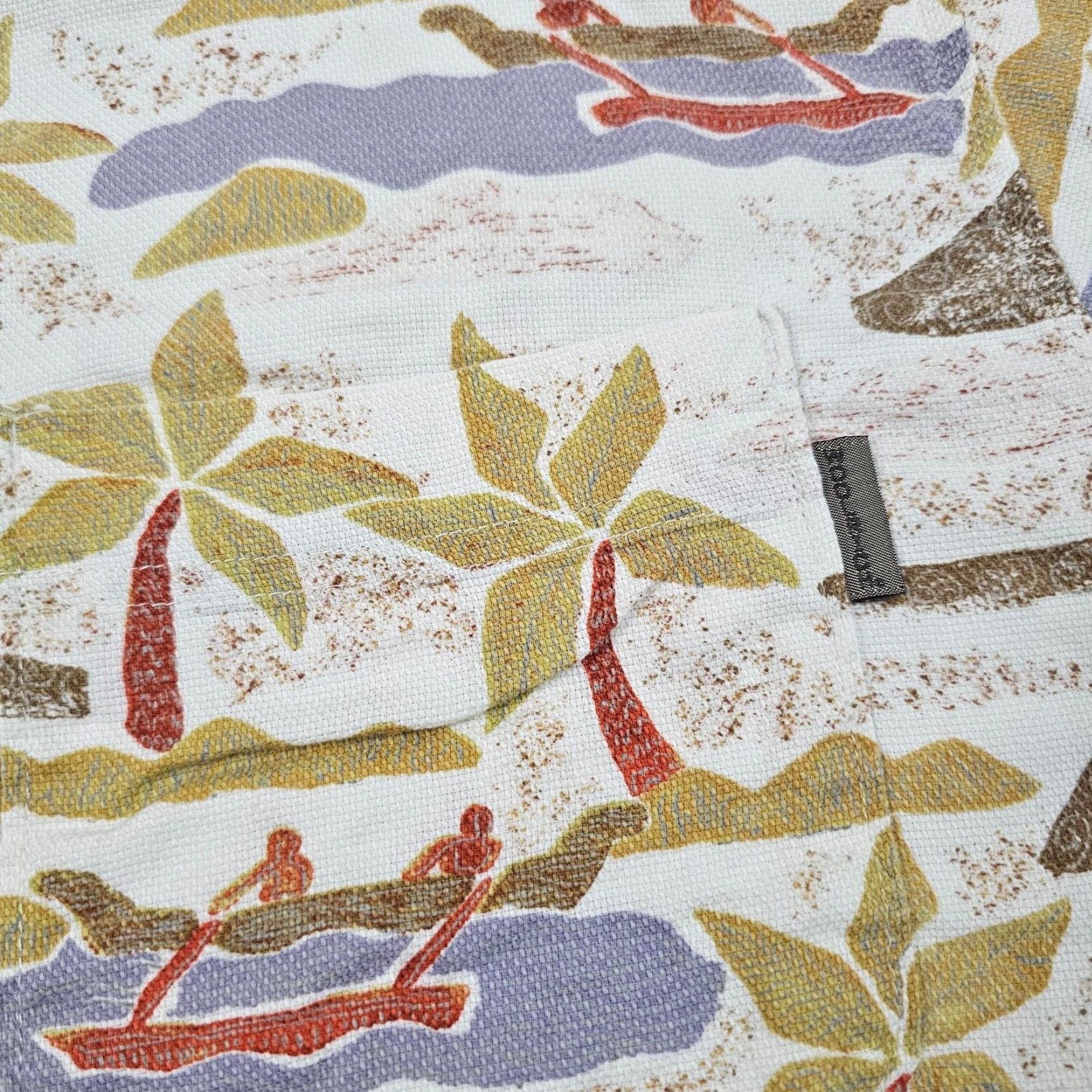 Vintage VINTAGE Woolrich Shirt Mens L Hawaiian Birch Tropical Canoe Short Sleeve Floral Pockets 60s-70s Mens Size US L / EU 52-54 / 3 - 3 Thumbnail