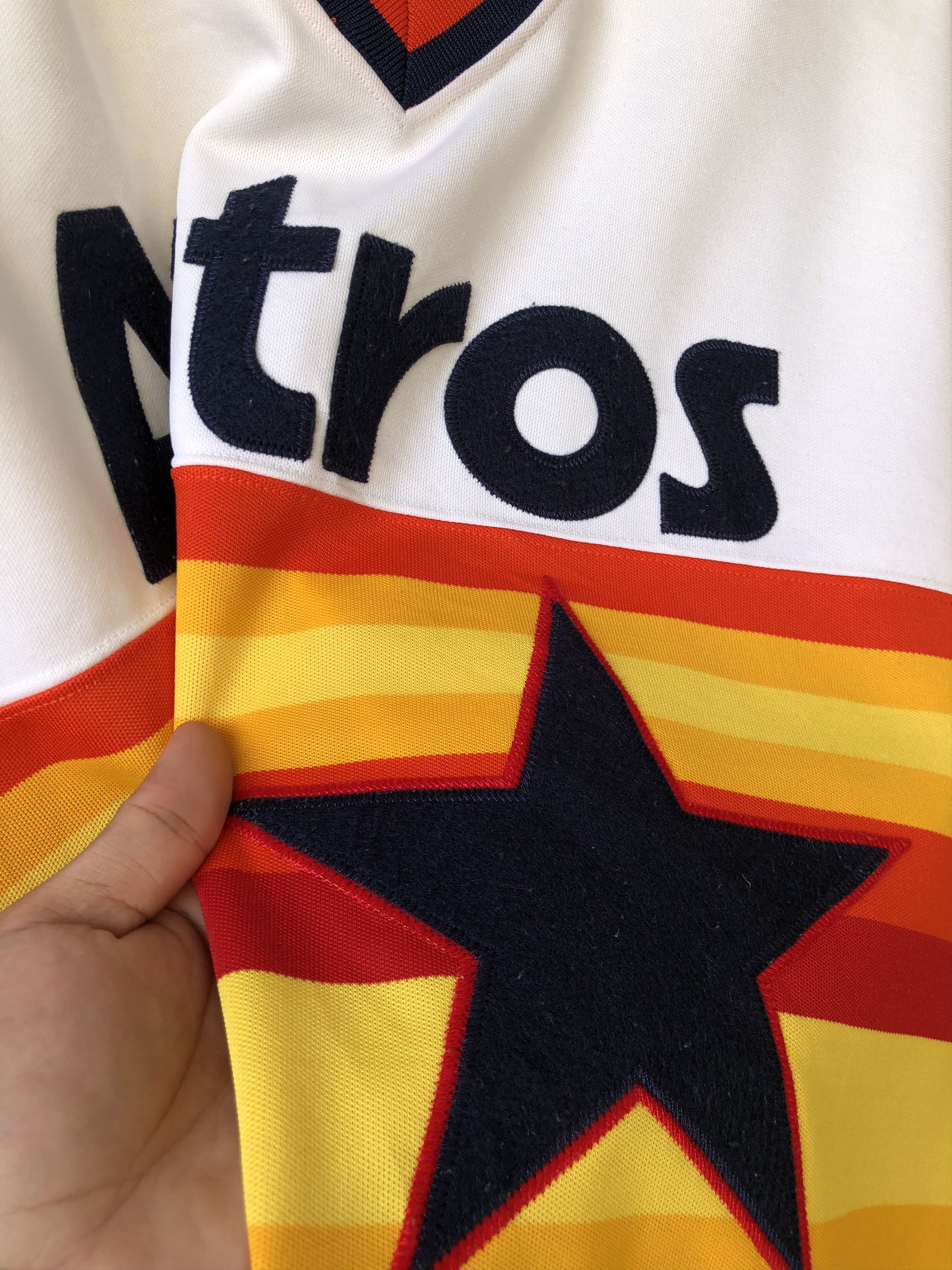Vintage 🔥 Vtg 80s Houston Astros Baseball Jersey HipHop Autographed Size US XL / EU 56 / 4 - 10 Thumbnail