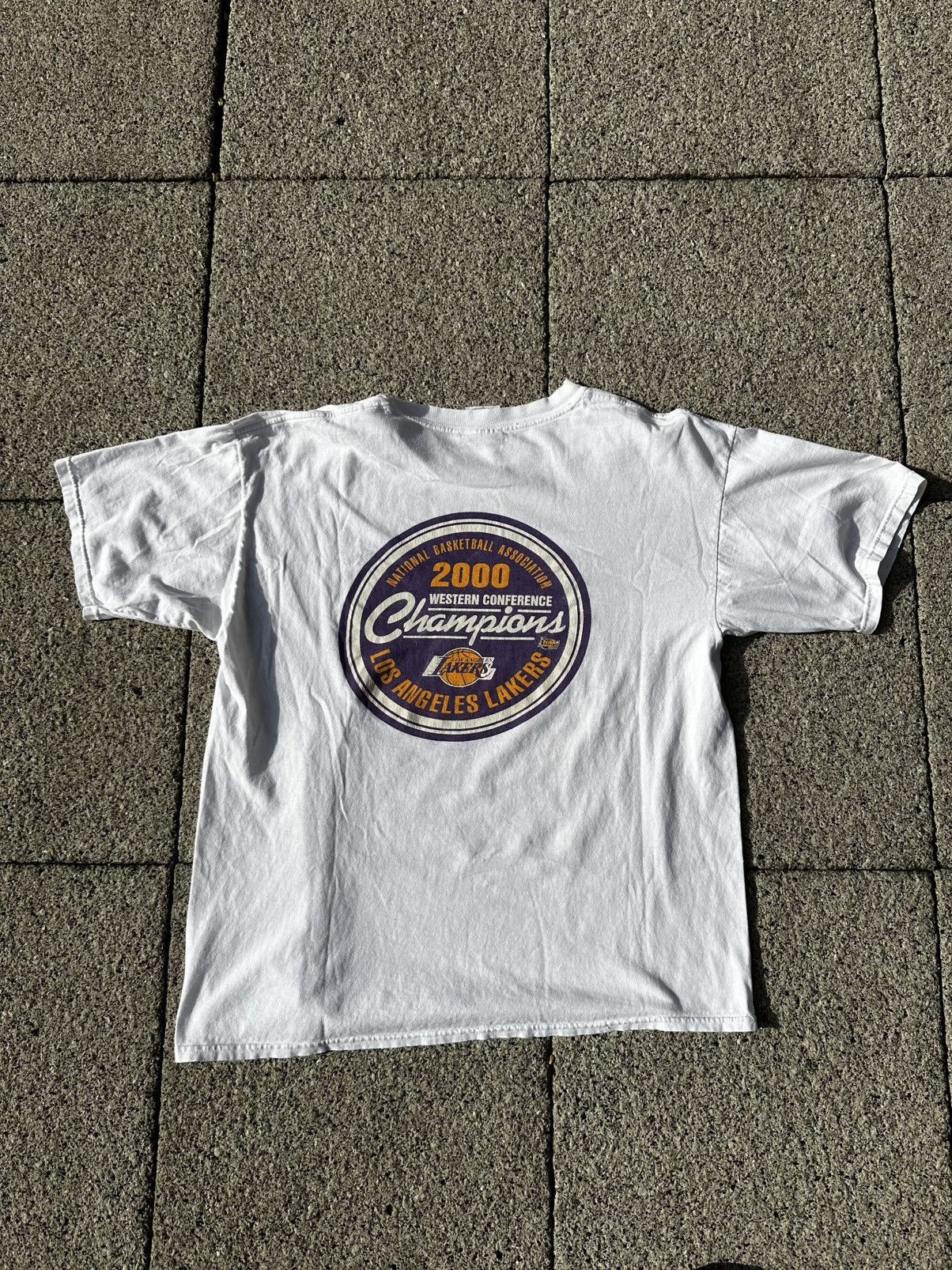 NBA Vintage 2000 Lakers West Conf Championship Tee XL Size US XL / EU 56 / 4 - 2 Thumbnail