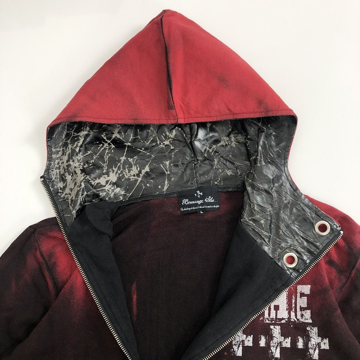 Le Grande Bleu (L.G.B.) 2000s Bernings Sho Asymmetric Affliction Cross Lgb ZipHoodie Size US L / EU 52-54 / 3 - 6 Thumbnail