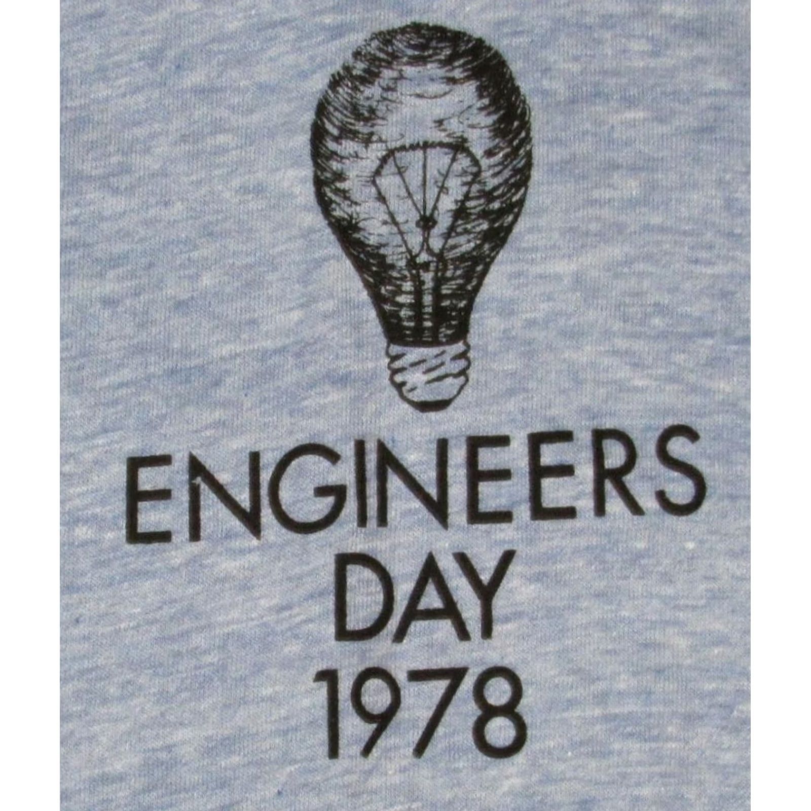 Hanes Vtg 1978 HANES Engineering Day T Shirt Small Mens Blue Hanes Shirt Small 1970s Engineering Day Mens Small Blue Size US S / EU 44-46 / 1 - 3 Thumbnail