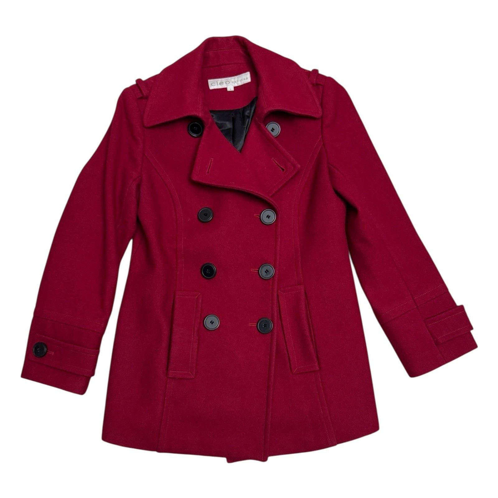 Other CLEO Petites Wool Blend Business Casual Pea Coat 6 Petite Size M / US 6-8 / IT 42-44 - 1 Thumbnail