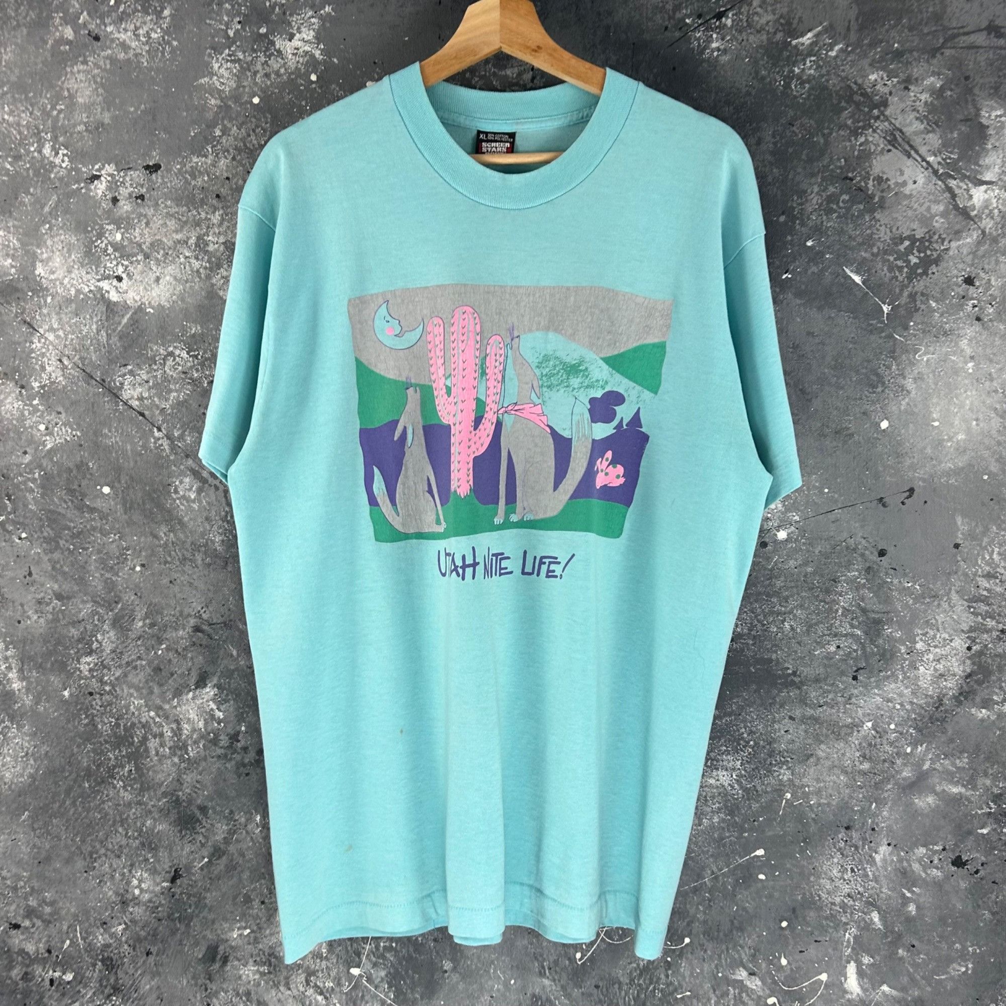 Vintage Vintage 1990’s Utah wolf nature shirt Size US L / EU 52-54 / 3 - 1 Thumbnail