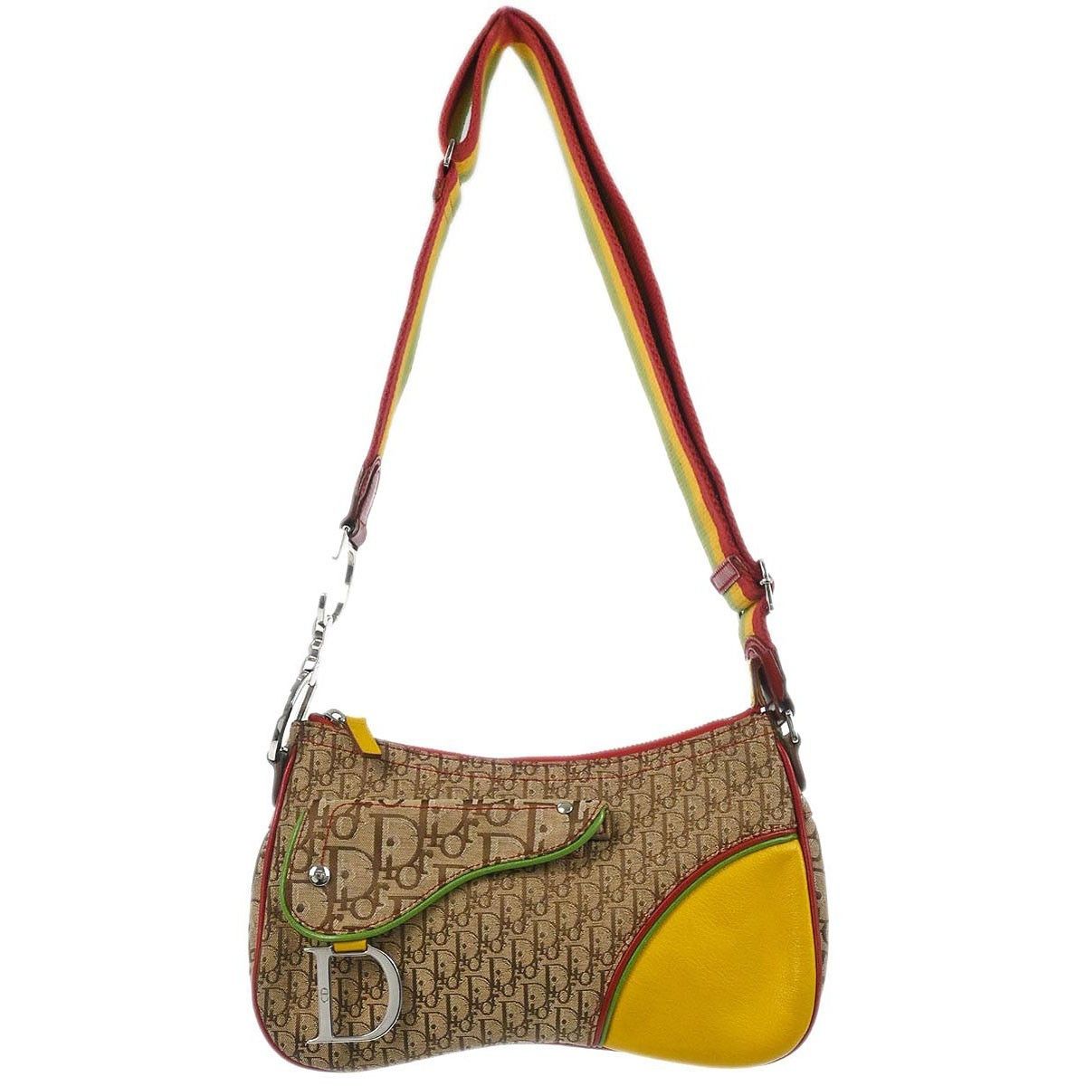 Dior Christian Dior Vintage Rasta Saddle Messenger Bag Diorissimo Canvas Size ONE SIZE - 1 Thumbnail