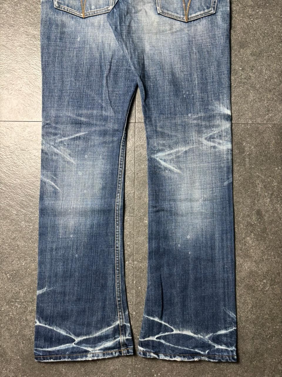 JACKROSE 2000s Jackrose Clas Marks Distressed Bootcut Jeans Size US 31 - 16 Thumbnail