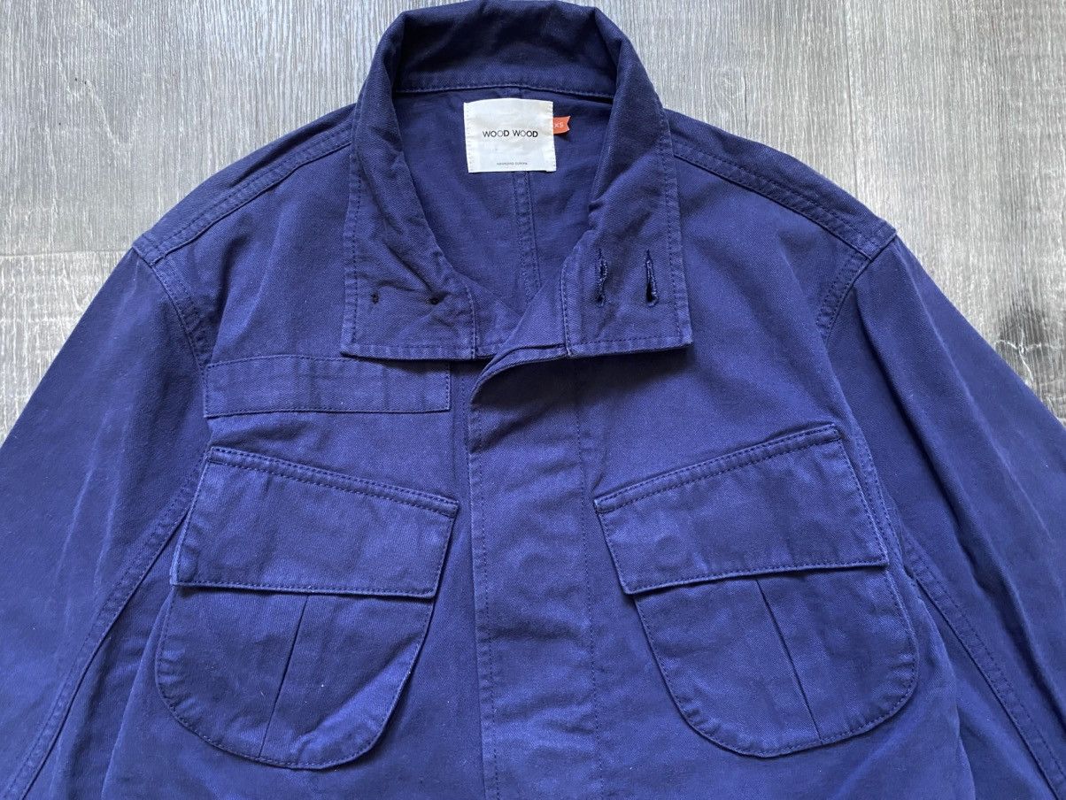 Wood Wood Unisex Wood Wood Blue M65 Field Jacket Parka Coat 4 Pocket Size US XS / EU 42 / 0 - 15 Thumbnail