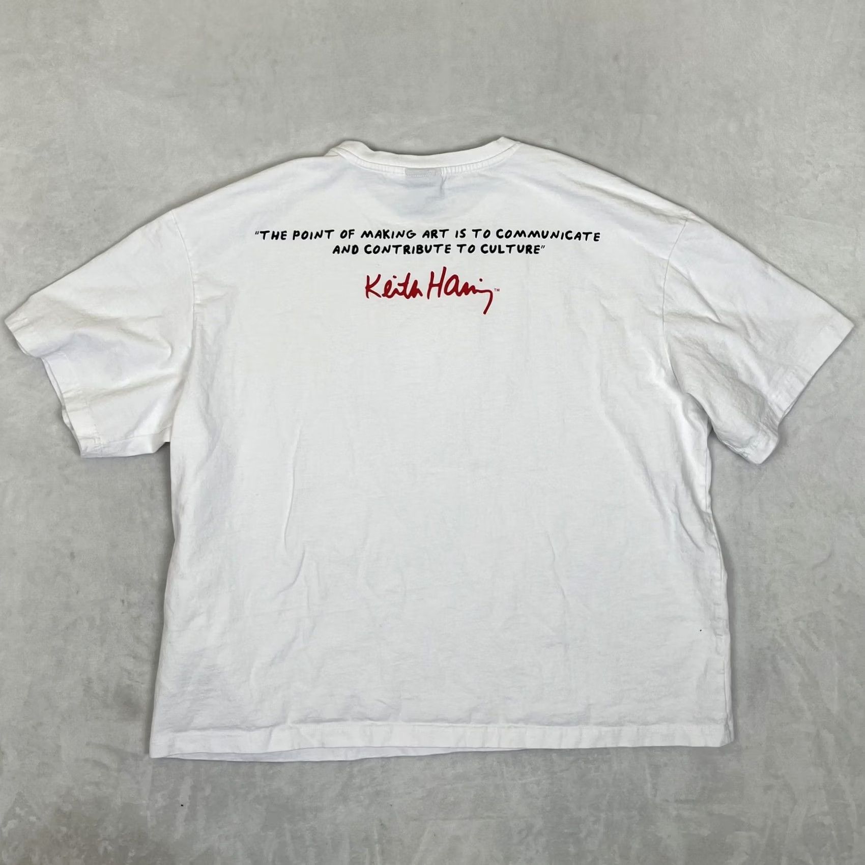 H&M H&M Keith Haring T-Shirt Mens 3XL White Graphic Print Crew Neck Short Sleeve Vintage No Size US XXL / EU 58 / 5 - 6 Thumbnail