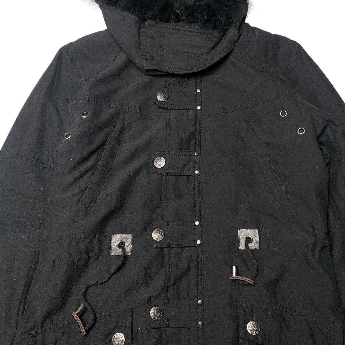 Le Grande Bleu (L.G.B.) 2000's ClubClub Fur Faux Parka Jacket Size US M / EU 48-50 / 2 - 4 Thumbnail
