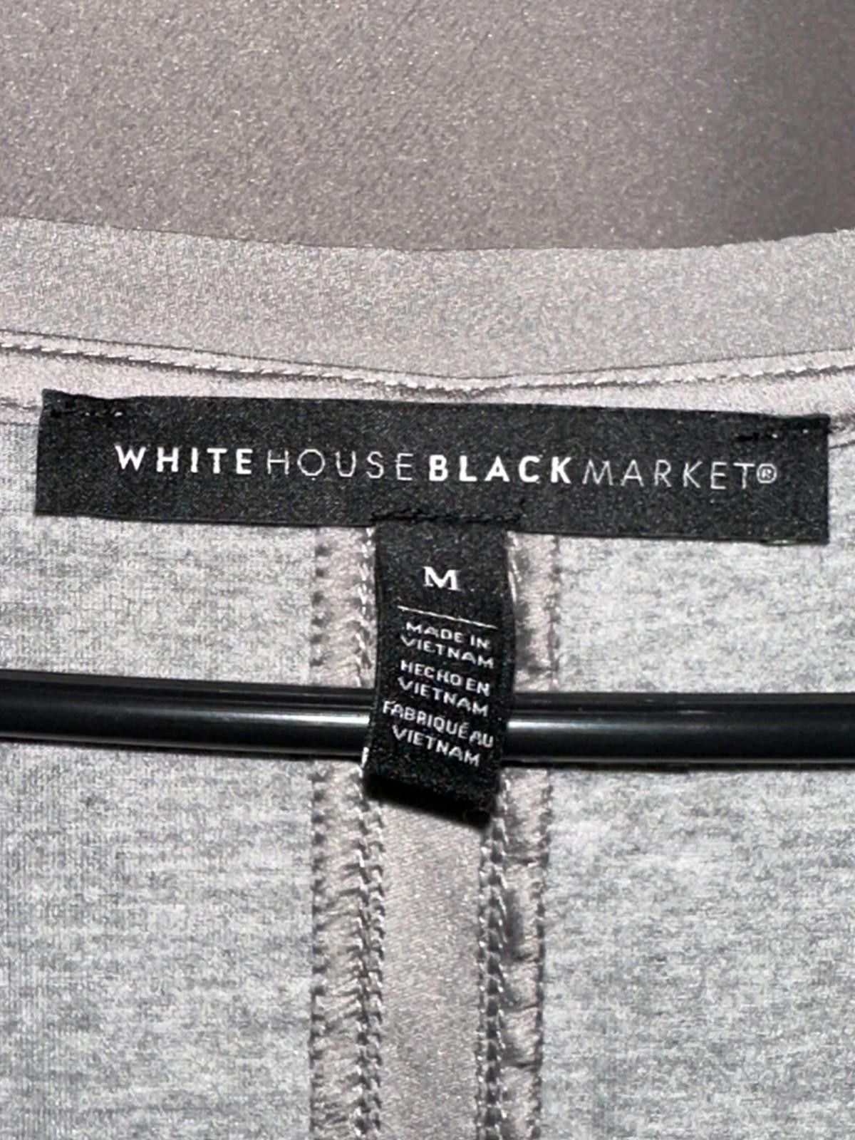 Designer WHBM Heather Gray Knit Top M | Soft & Sleek Size M / US 6-8 / IT 42-44 - 3 Thumbnail