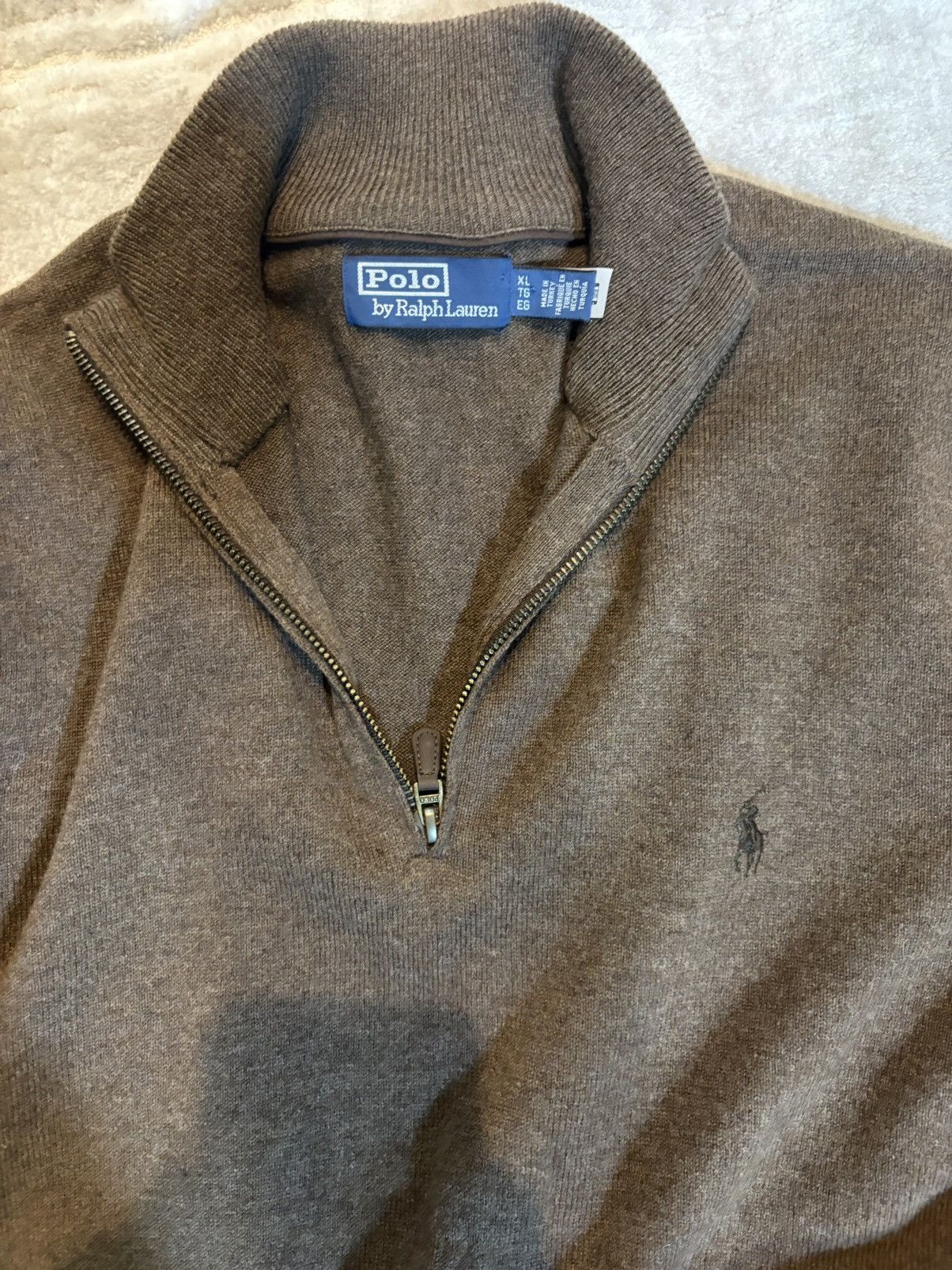 Polo Ralph Lauren Polo Ralph Lauren Wool Quarter Zip Size US XL / EU 56 / 4 - 9 Thumbnail