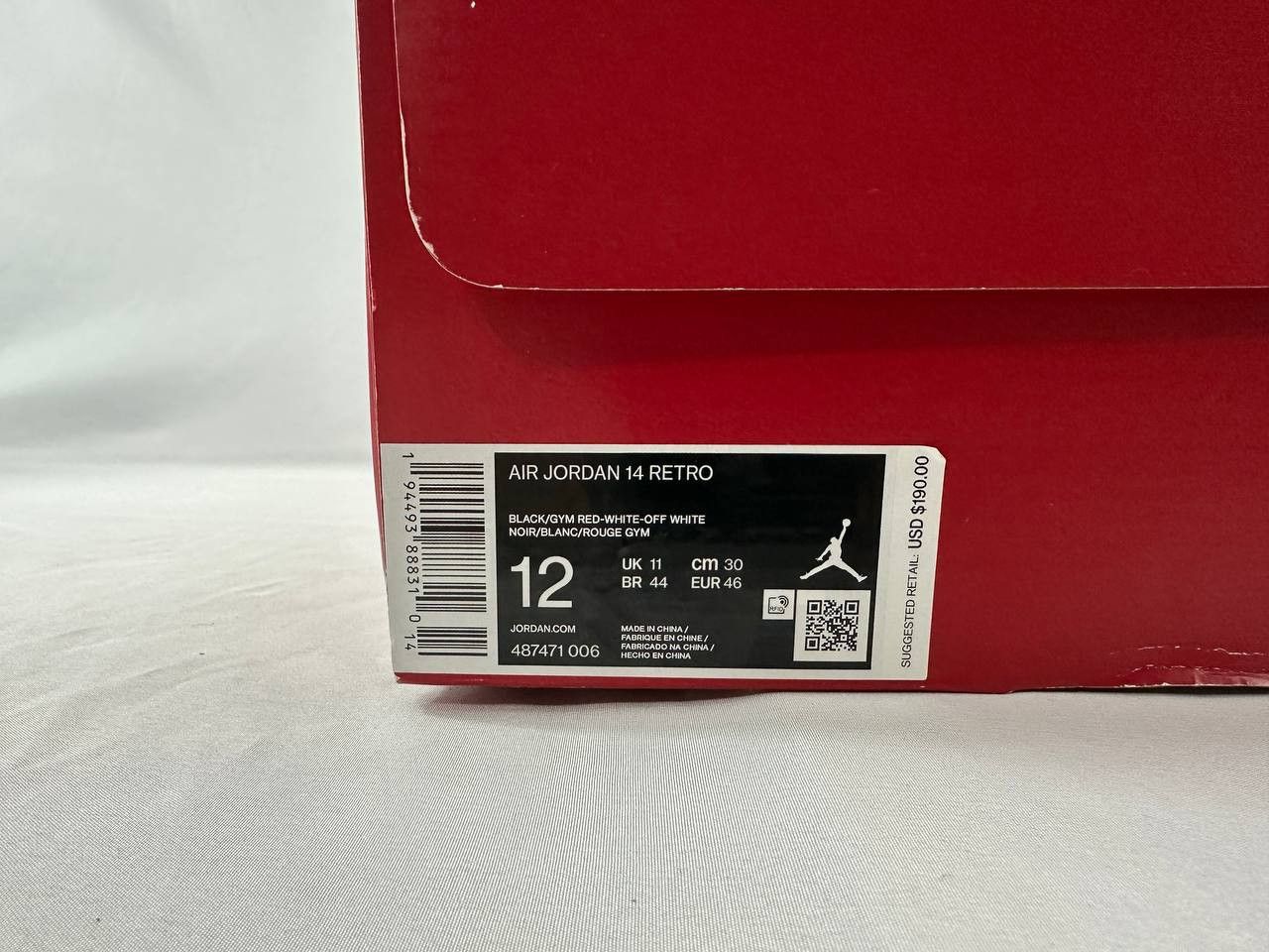 Nike Nike Air Jordan 14 Retro 'Gym Red' 487471-006 Size US 12 / EU 45 - 15 Thumbnail