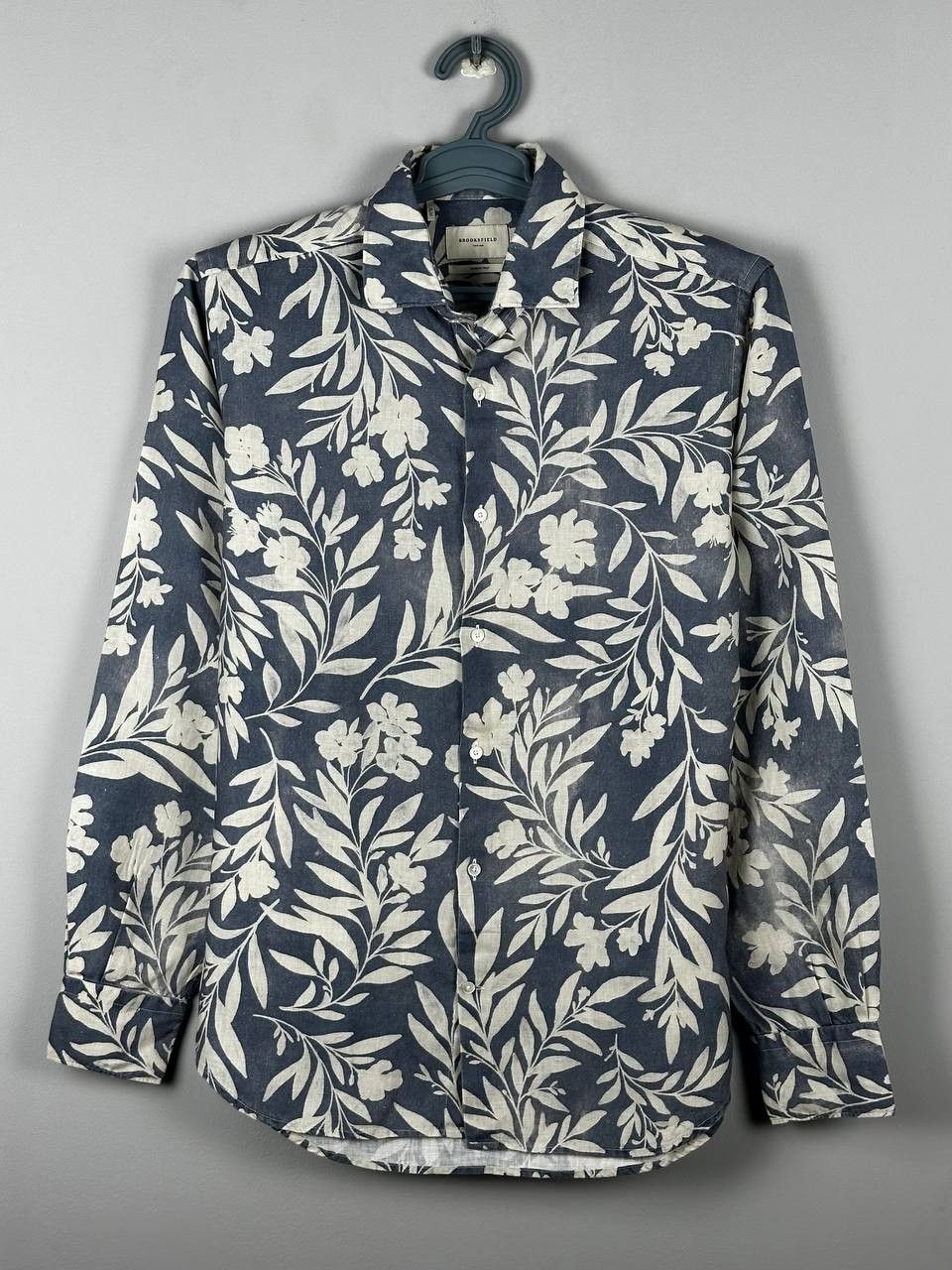 Brooksfield Luxury Brooksfield Torino Linen Summer Shirt Size US M / EU 48-50 / 2 - 1 Thumbnail
