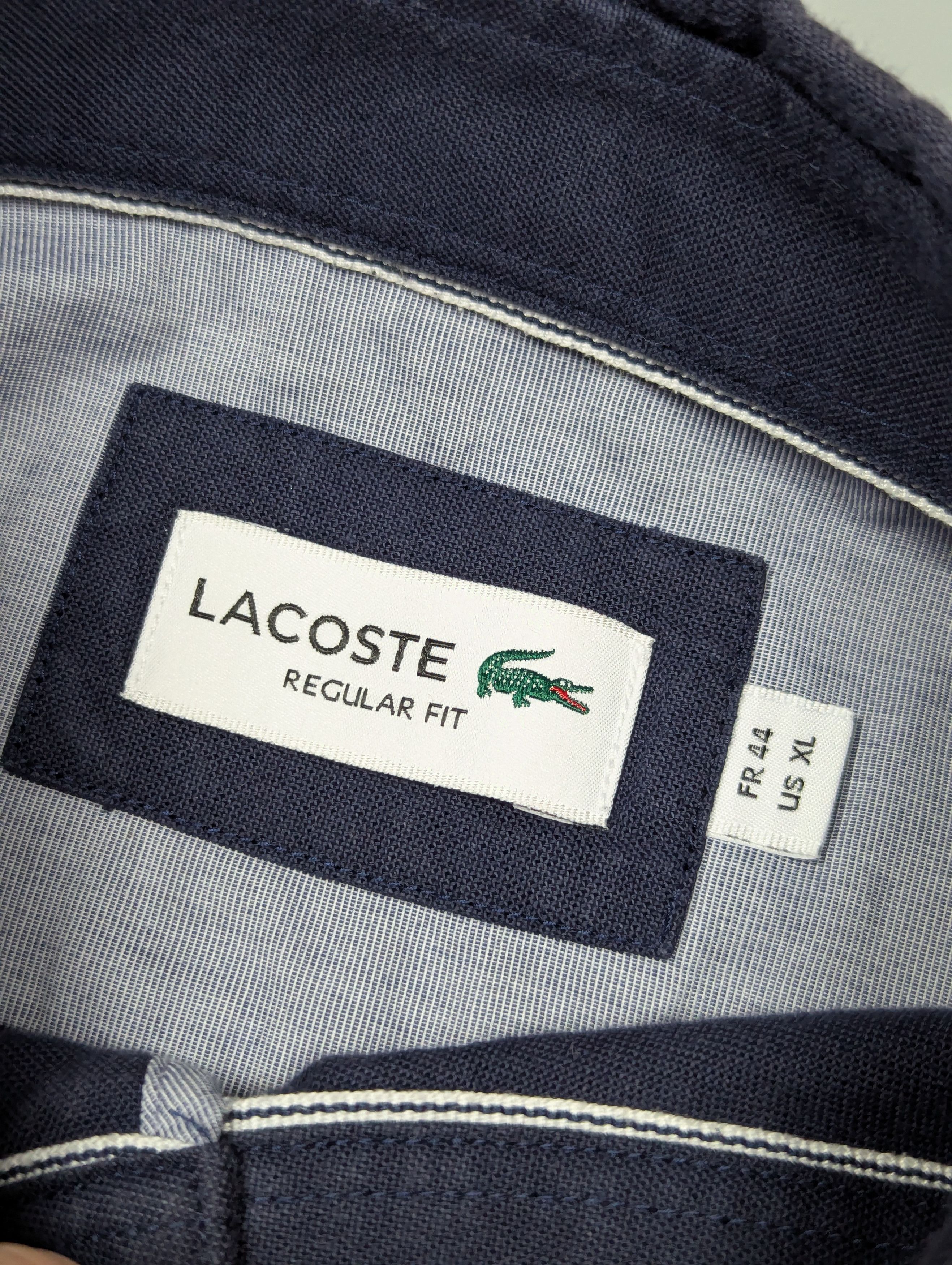 Lacoste LACOSTE Men's Loose Dark Blue Button Down Shirt Size US XL / EU 56 / 4 - 8 Thumbnail