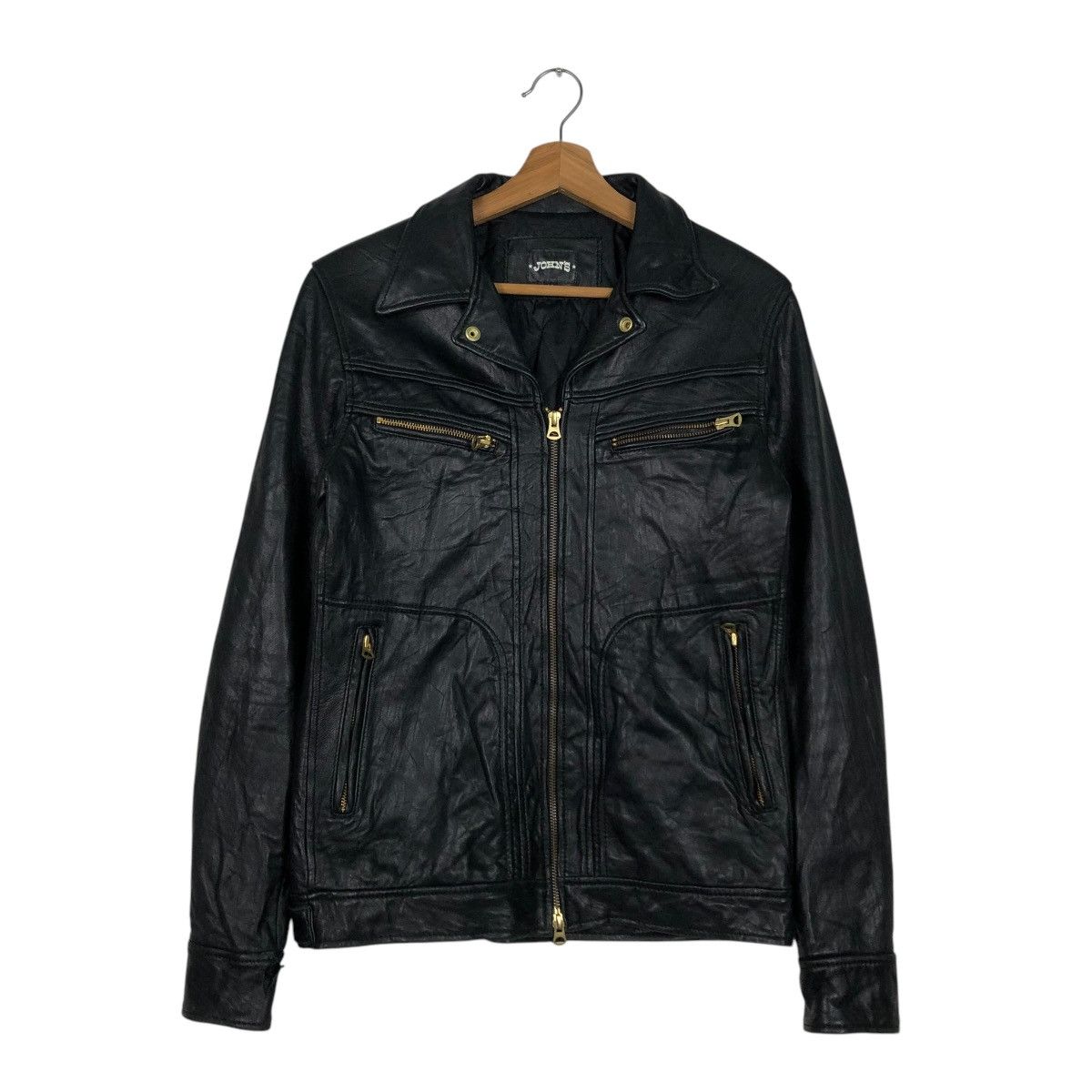 Japanese Brand 🔥VINTAGE BIKER LEATHER JACKET JOHN’S JAPAN ISSEY MIYAKE Size US M / EU 48-50 / 2 - 3 Thumbnail