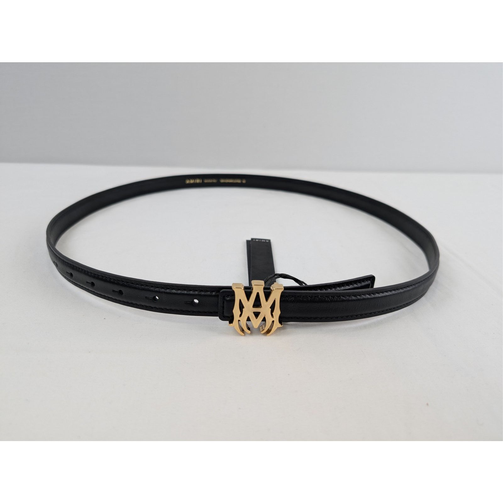 Amiri o1rshd1 Q:3 / Size: 95cm / MA 2 Cm Belt in Gold/Black Size 38 - 4 Thumbnail