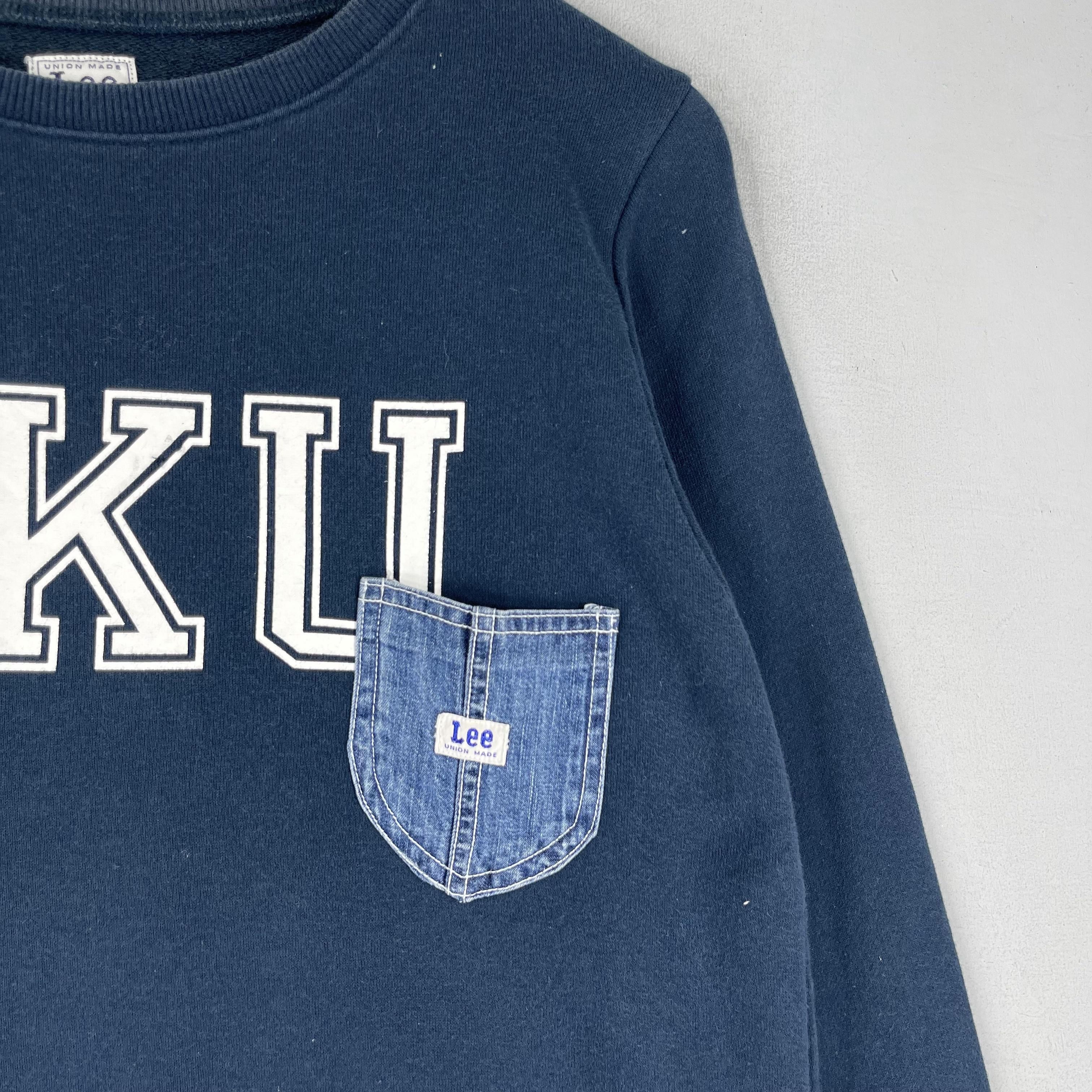 Lee × Vintage Vintage LEE Spellout Printed Teen Single Pocket Sweatshirt Size M / US 6-8 / IT 42-44 - 3 Thumbnail