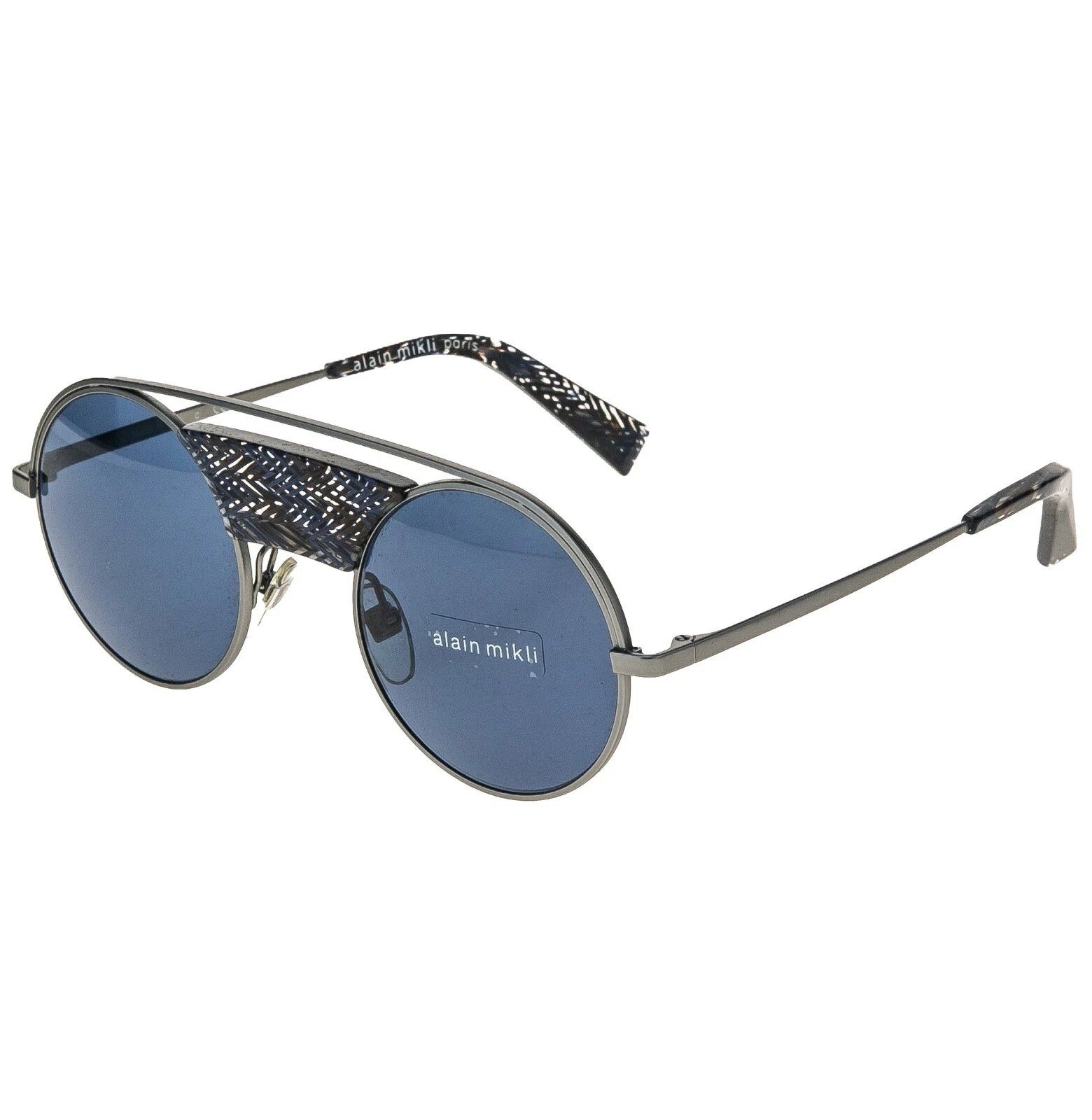 Alain Mikli ALAIN MIKLI Paris A04002 4002 Round Gunmetal Blue Sunglasses Size ONE SIZE - 5 Thumbnail