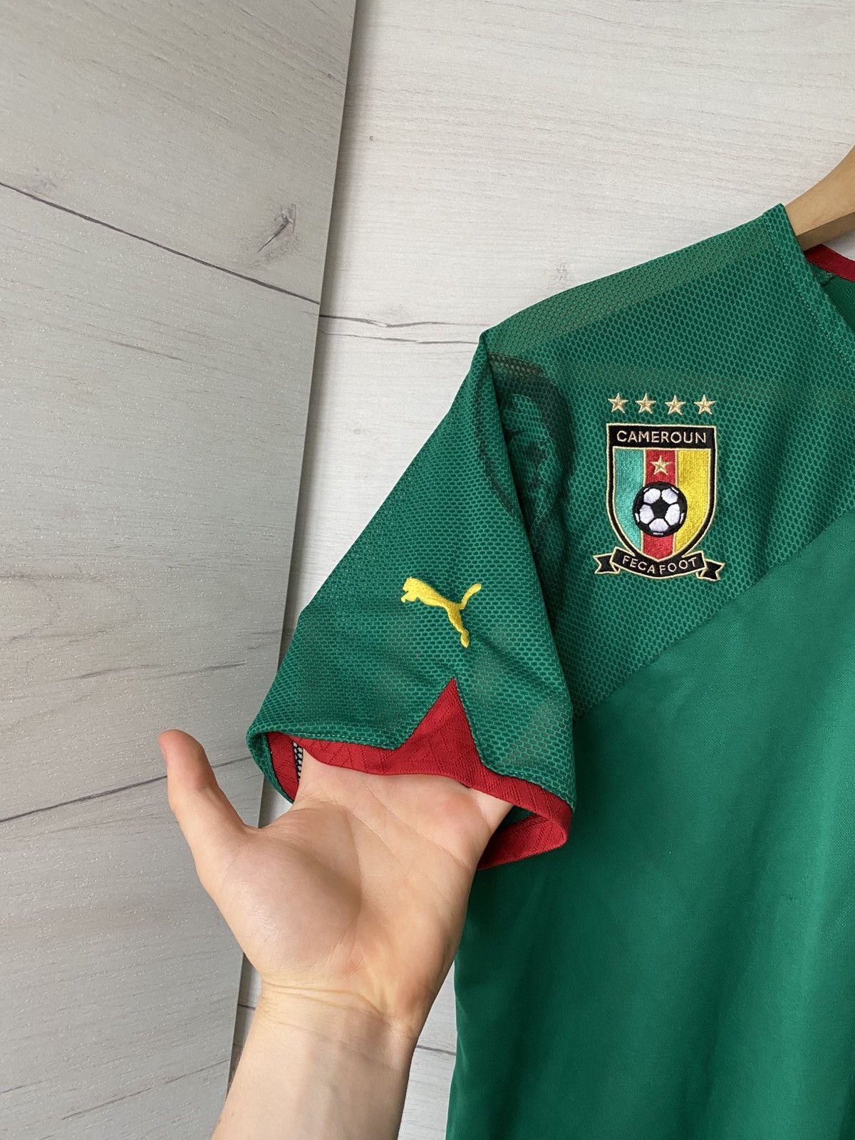 Puma Cameroon Africa HomePuma Soccer Jersey Team2009/2010 Size L Size US L / EU 52-54 / 3 - 4 Thumbnail