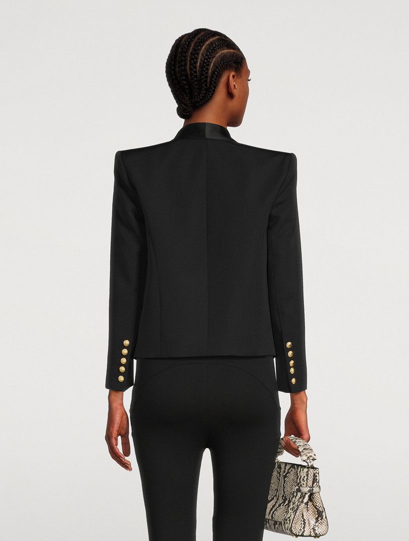 Balmain o1s1wg110825 Textured Body Top in Black Size L / US 10 / IT 46 - 3 Thumbnail