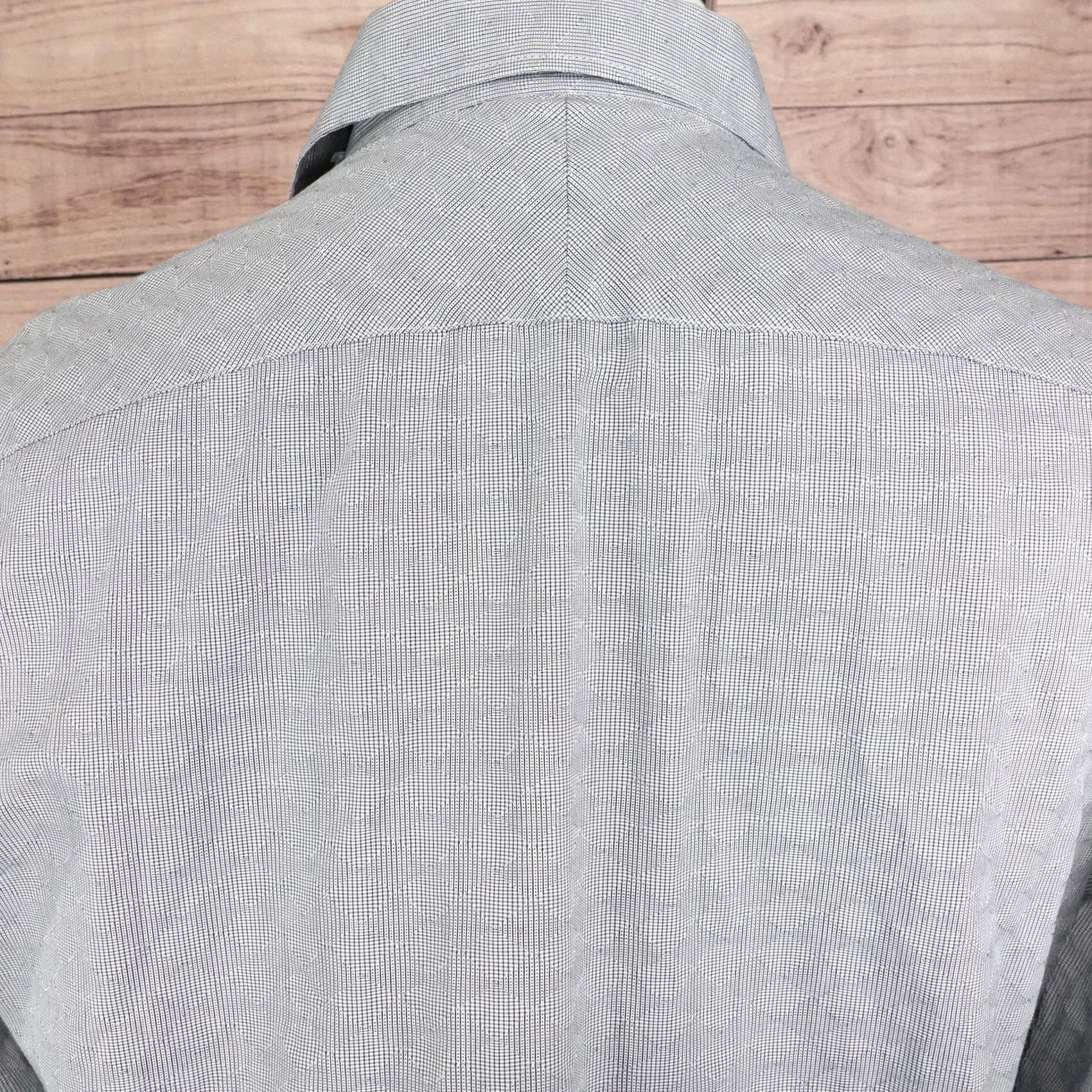 Murano Murano Shirt Mens M Gray Check Long Sleeve Button-Up Regular Fit Size US M / EU 48-50 / 2 - 5 Thumbnail