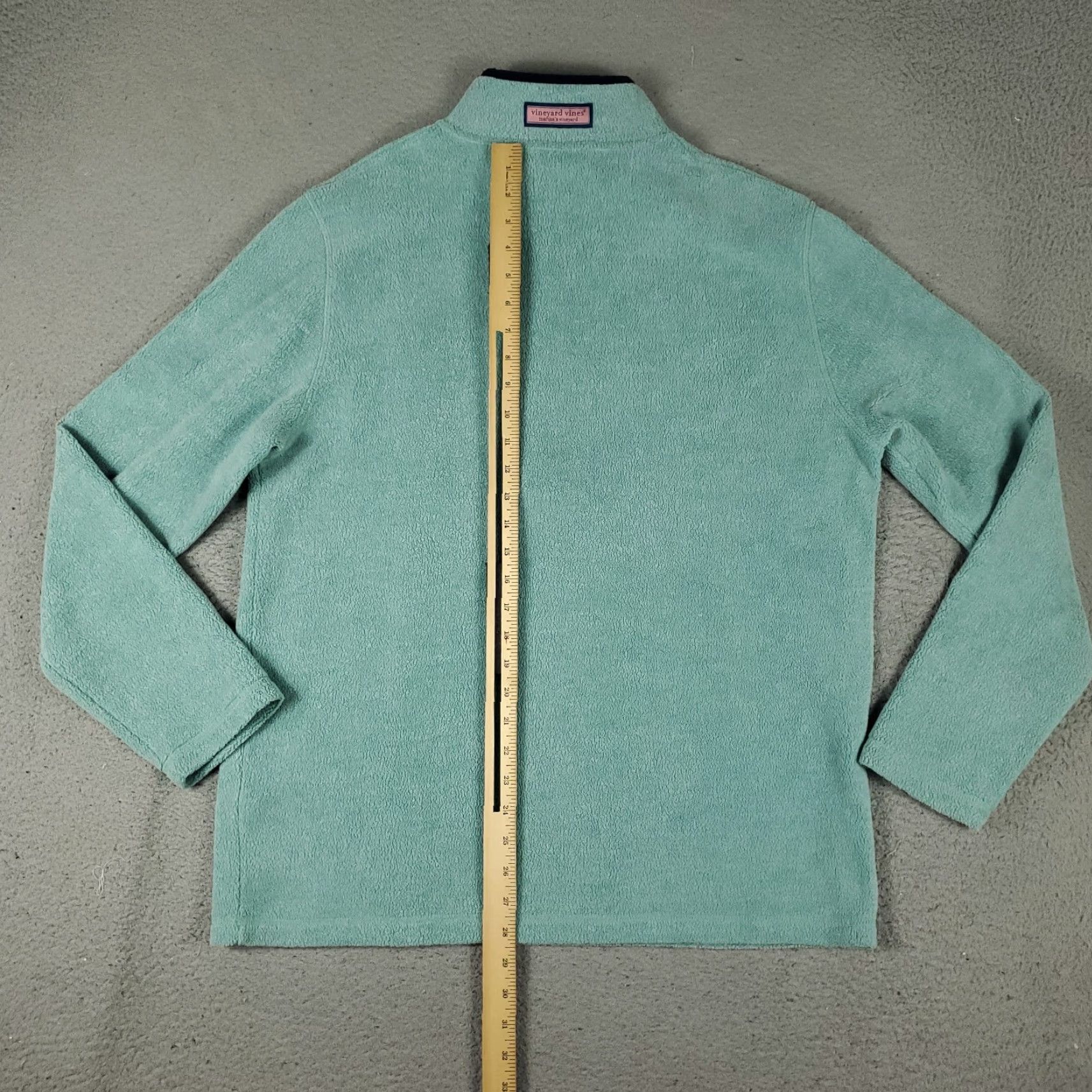 Vineyard Vines Vineyard Vines Sweater Mens Medium Turquoise Fleece 1/4 Zip Polo Pullover Logo Mock Neck Regular Fit Size US M / EU 48-50 / 2 - 6 Thumbnail