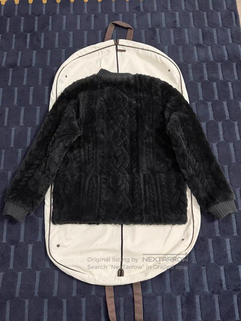Hermes Hermes Men's Fur and Leather Integrated Jacket, 66% Wool, Size M / US 6-8 / IT 42-44 - 2 Thumbnail