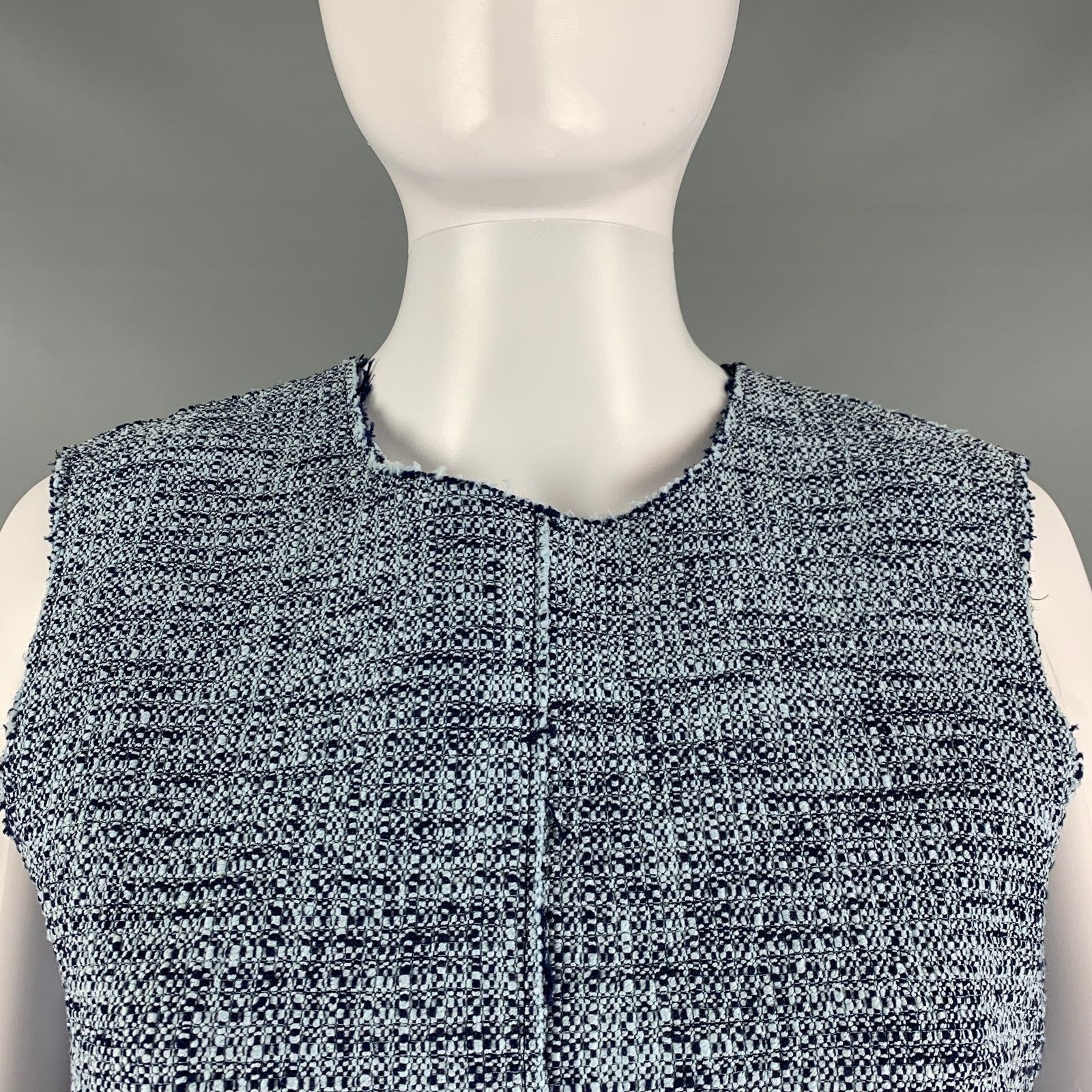 Other ST. JOHN Blue Navy Cotton Sleeveless Below Knee Outfits Size 27" / US 4 / IT 40 - 5 Thumbnail