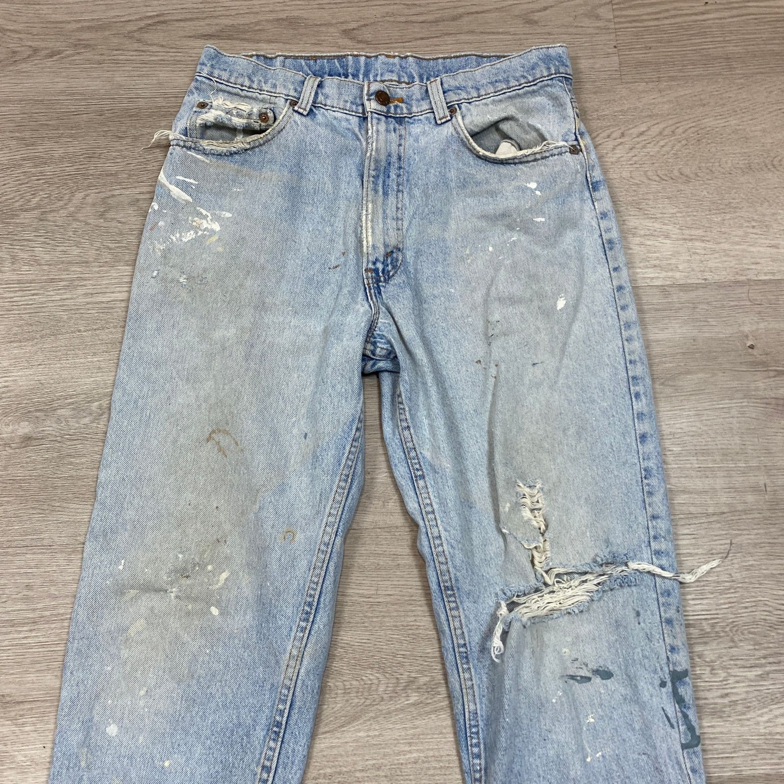 Levi's × Vintage VTG 90s Levi's 550 Made in USA Relaxed Fit Jeans Men's 30x29 Size US 30 / EU 46 - 2 Thumbnail