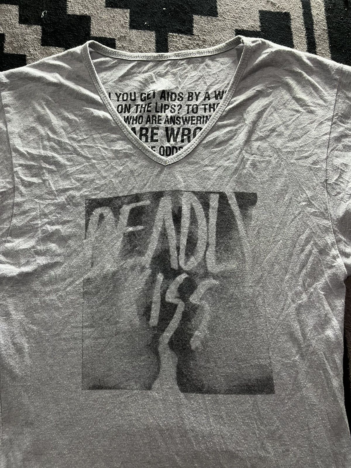 Hysteric Glamour Japanese deadly kiss aids poem tshirt mm6 style Size US M / EU 48-50 / 2 - 2 Thumbnail