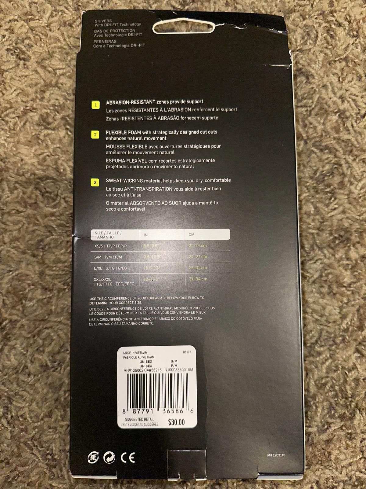 Nike Nike Pro Strong Forearm Shivers Sports Sleeve Black Size ONE SIZE - 4 Thumbnail