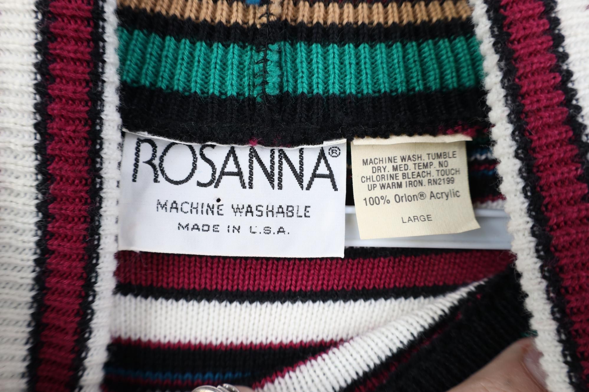 Vintage Vintage 90s Creek Striped Knit Turtleneck Sweater USA Size L / US 10 / IT 46 - 6 Thumbnail